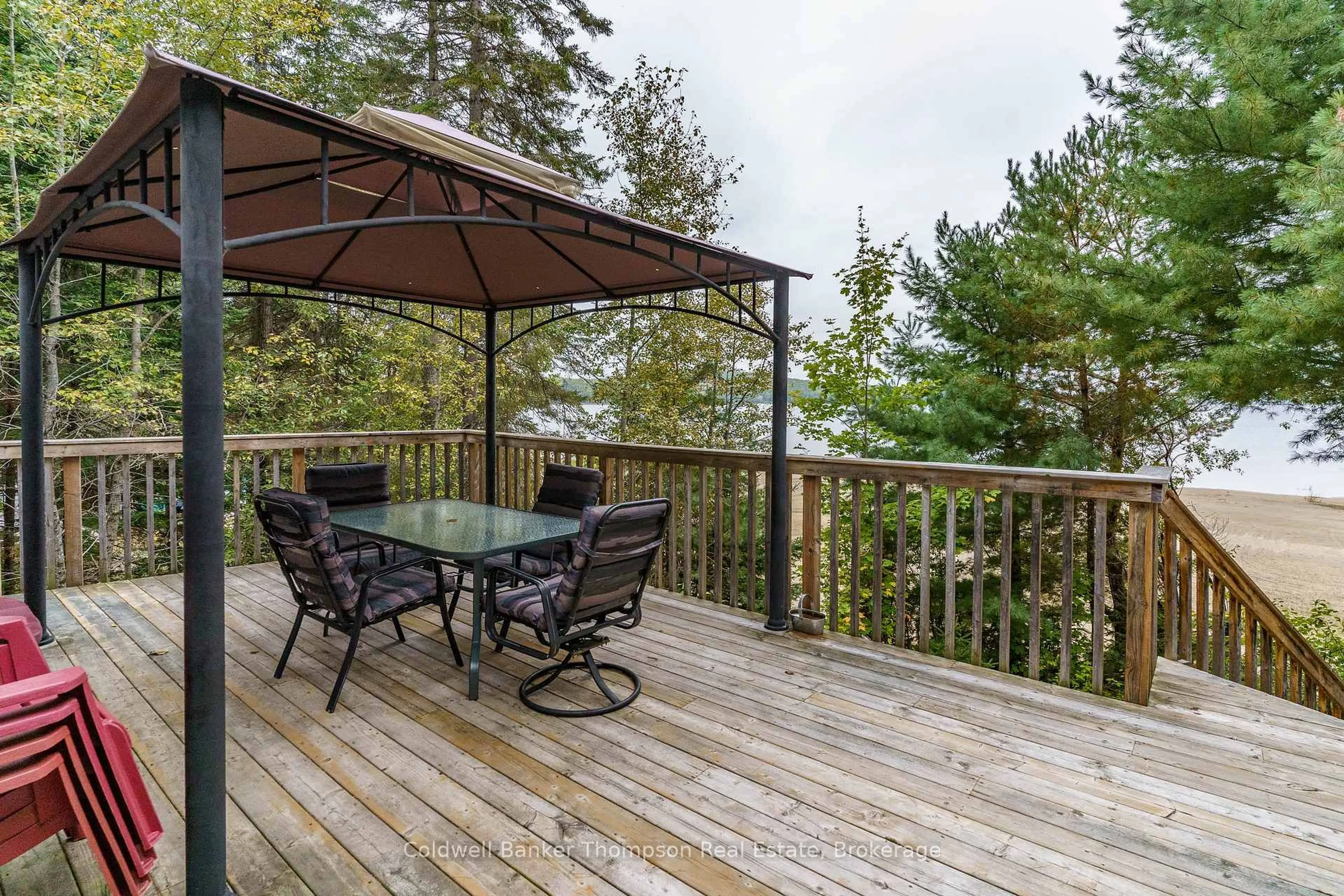 Patio, forest/trees view for 2266 Pickerel & Jack Lake Rd, Burk's Falls Ontario P0A 1C0