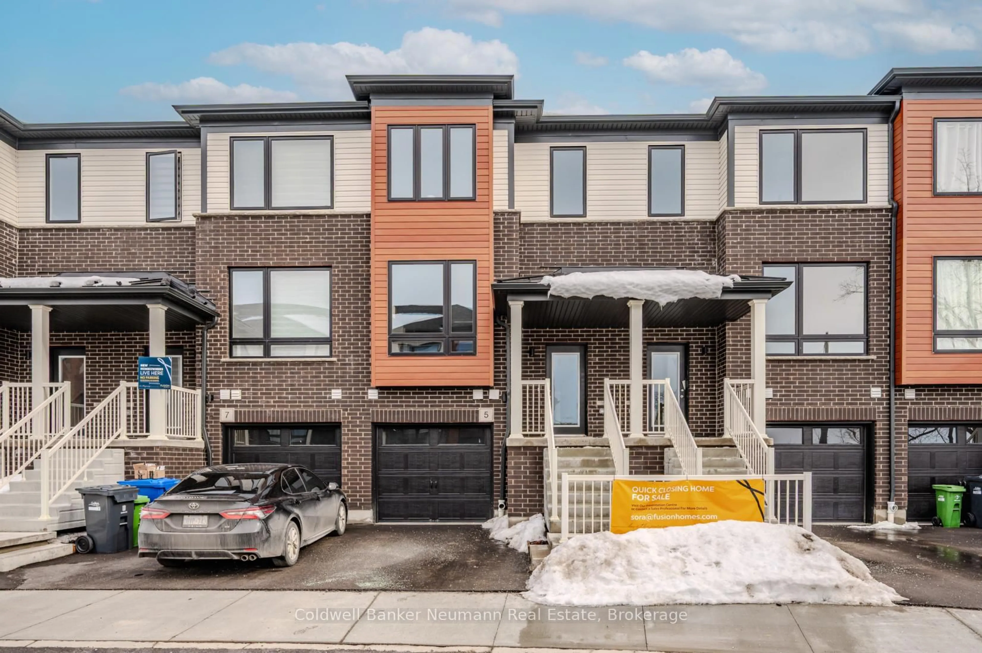 Home with brick exterior material, street for 5 Sora Lane, Guelph Ontario N1E 0T4