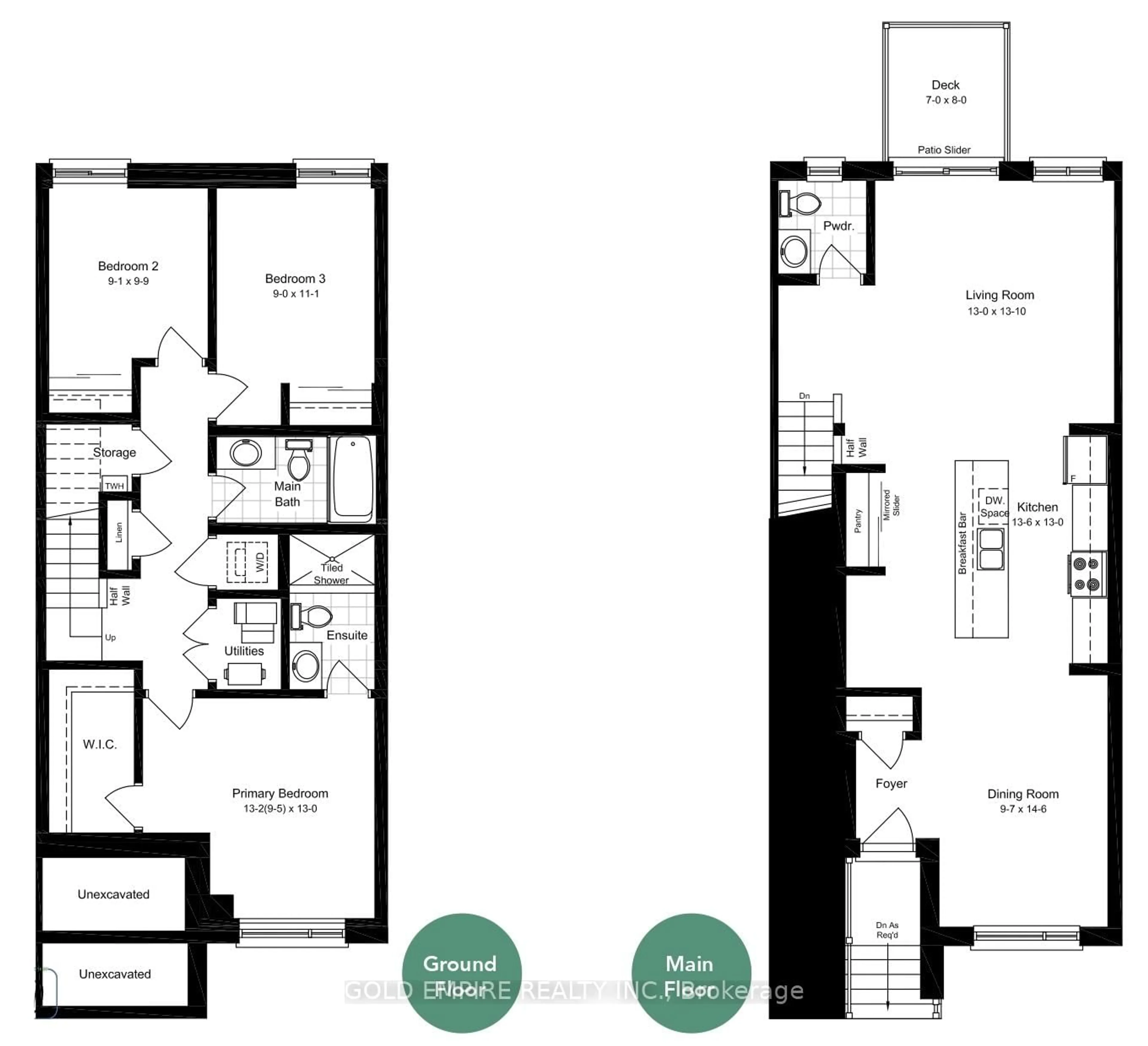 Floor plan for 990 DEVERON Cres #45, London South Ontario N5Z 0B3