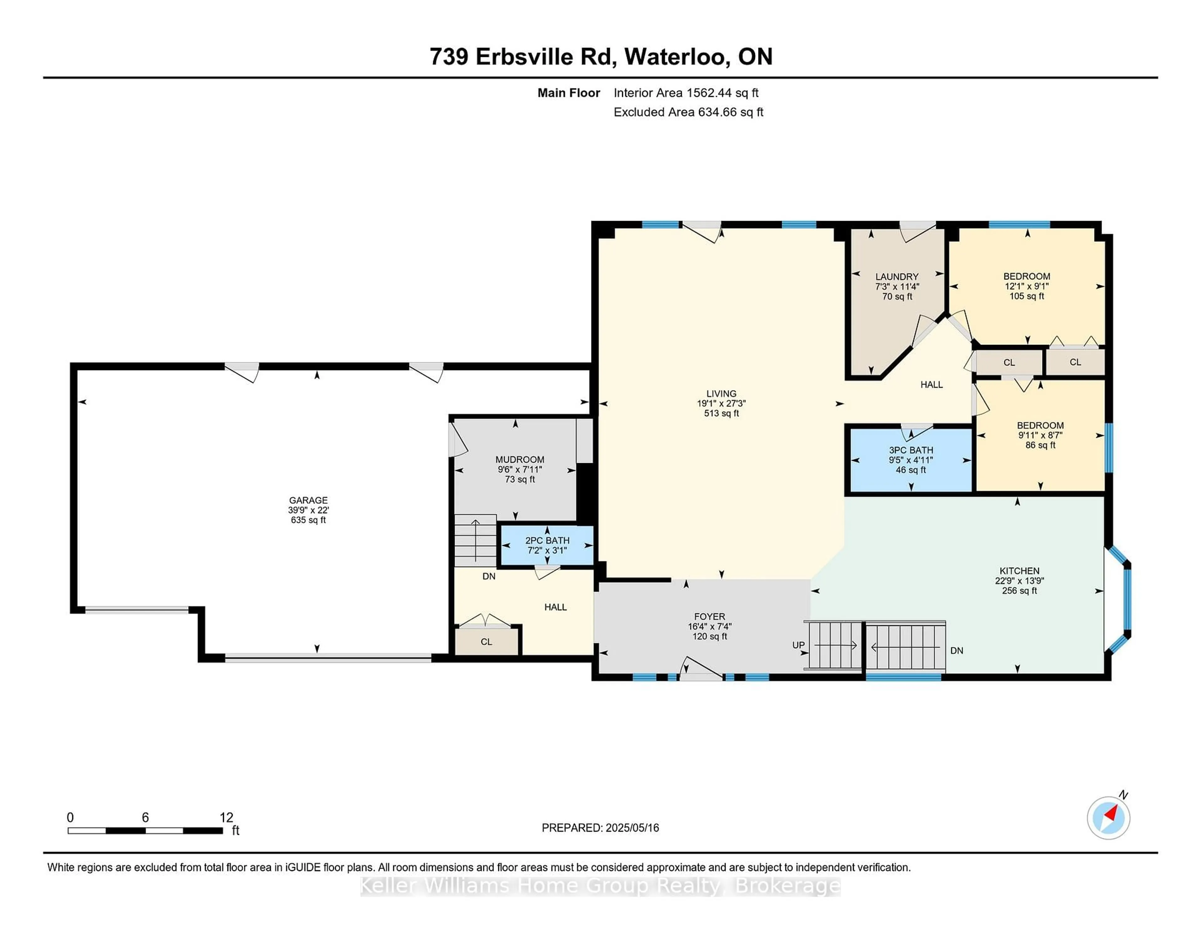 Floor plan for 739 Erbsville Rd, Waterloo Ontario N2J 3Z4