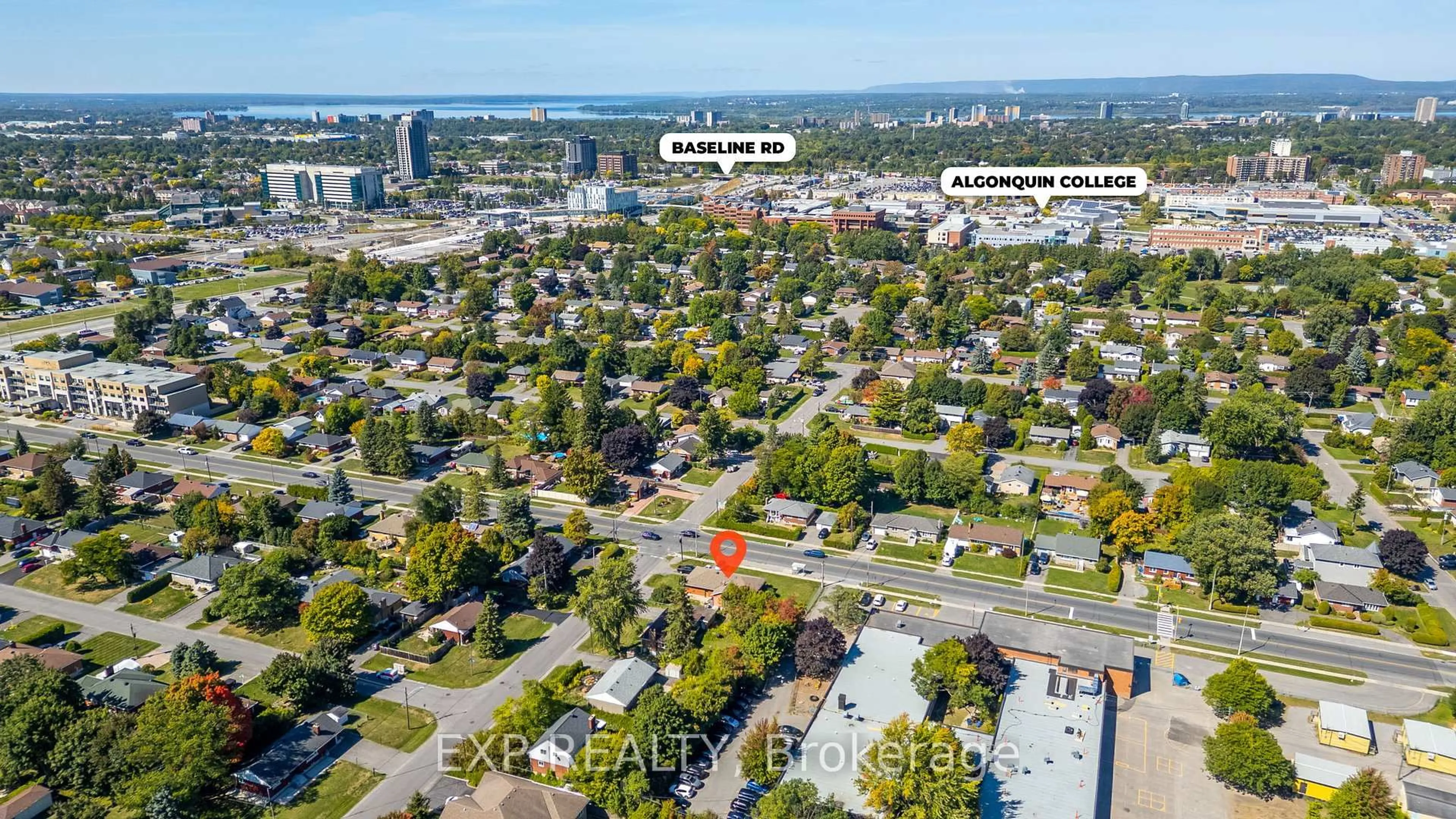 A pic from outside/outdoor area/front of a property/back of a property/a pic from drone, street for 150 Meadowlands Dr, Ottawa Ontario K2G 2S5