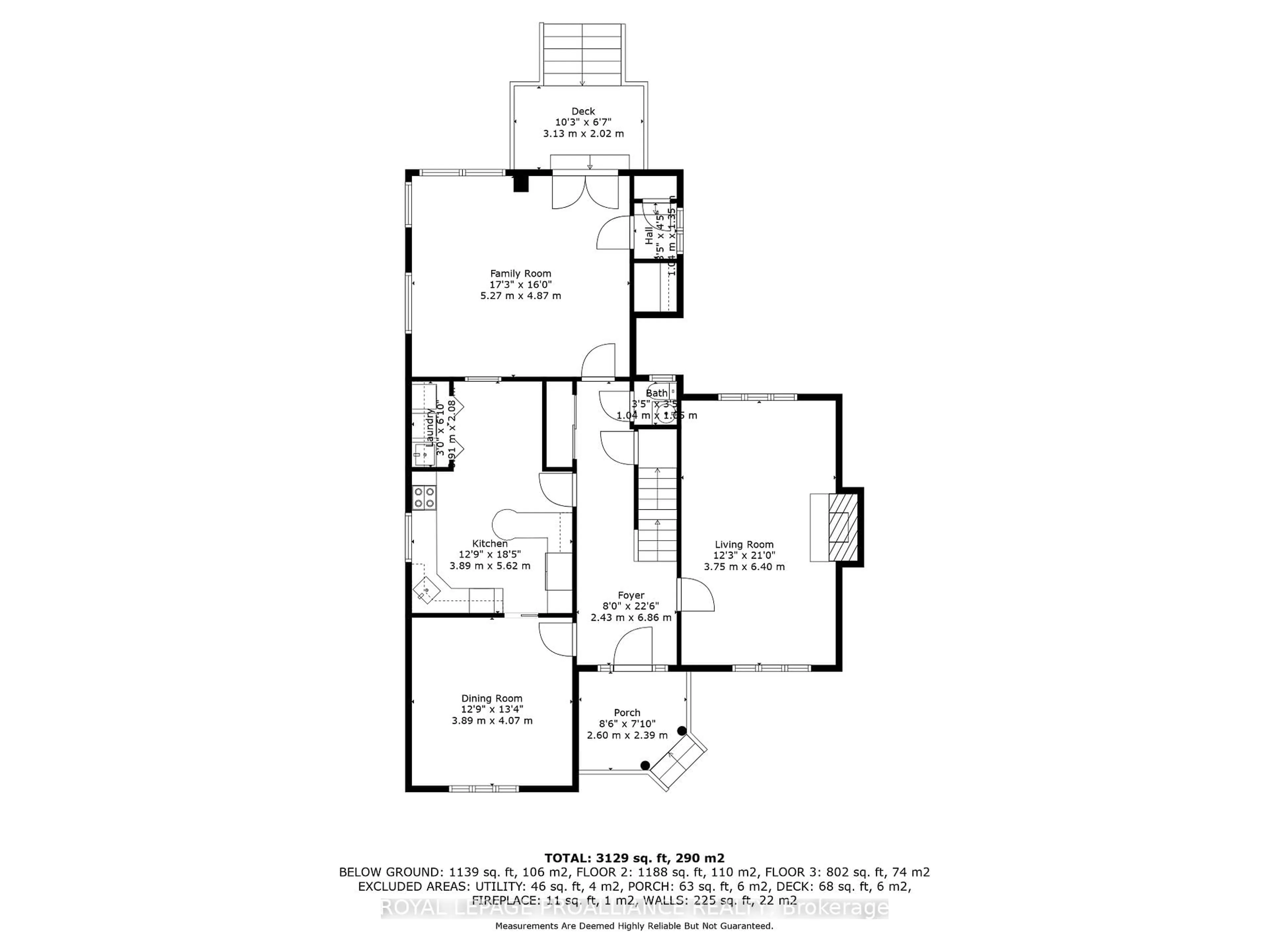 Floor plan for 319 Walton St, Cobourg Ontario K9A 3X1