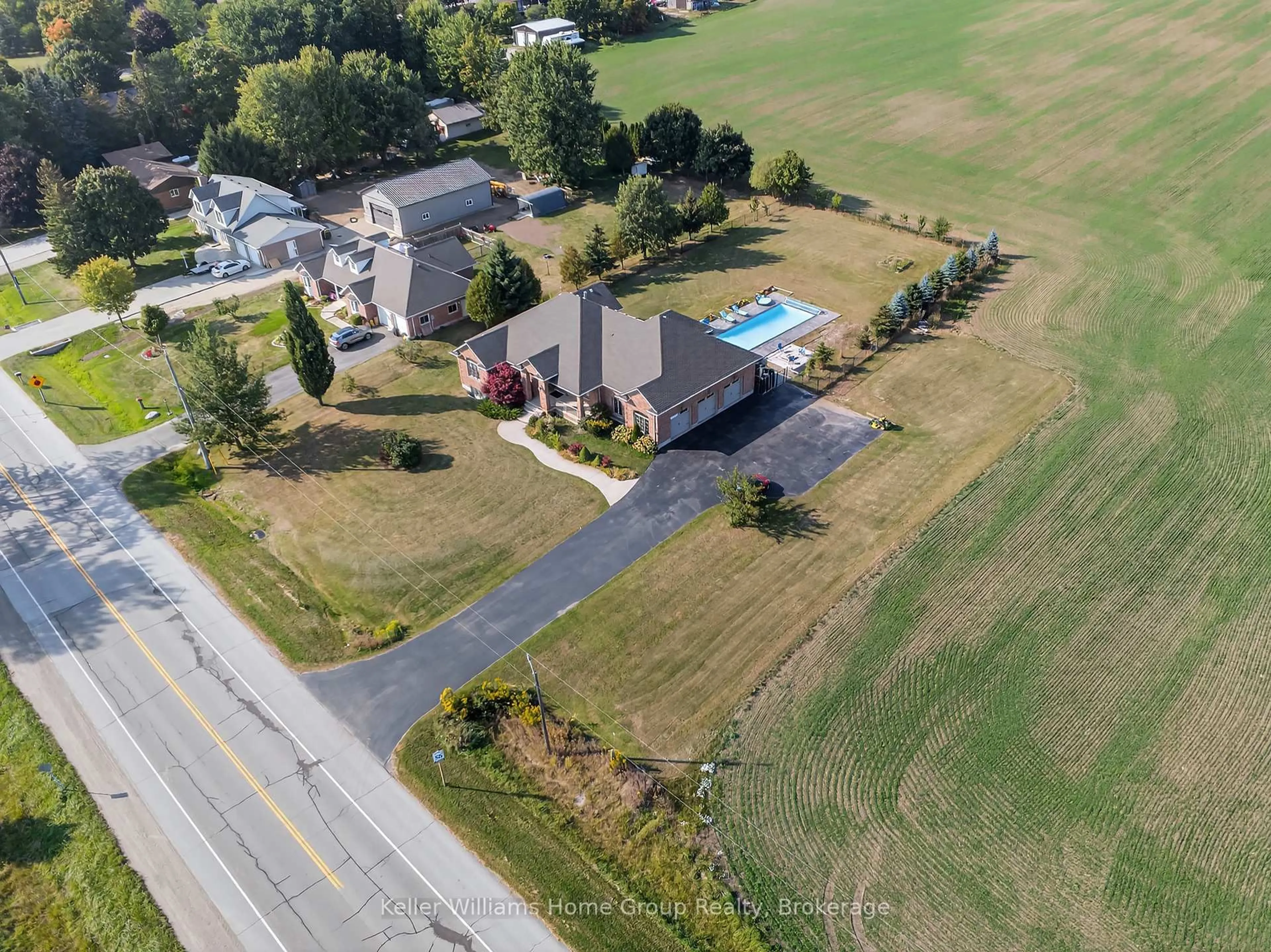 A pic from outside/outdoor area/front of a property/back of a property/a pic from drone, unknown for 4659 Lobsinger Line, Wellesley Ontario N0B 2M0