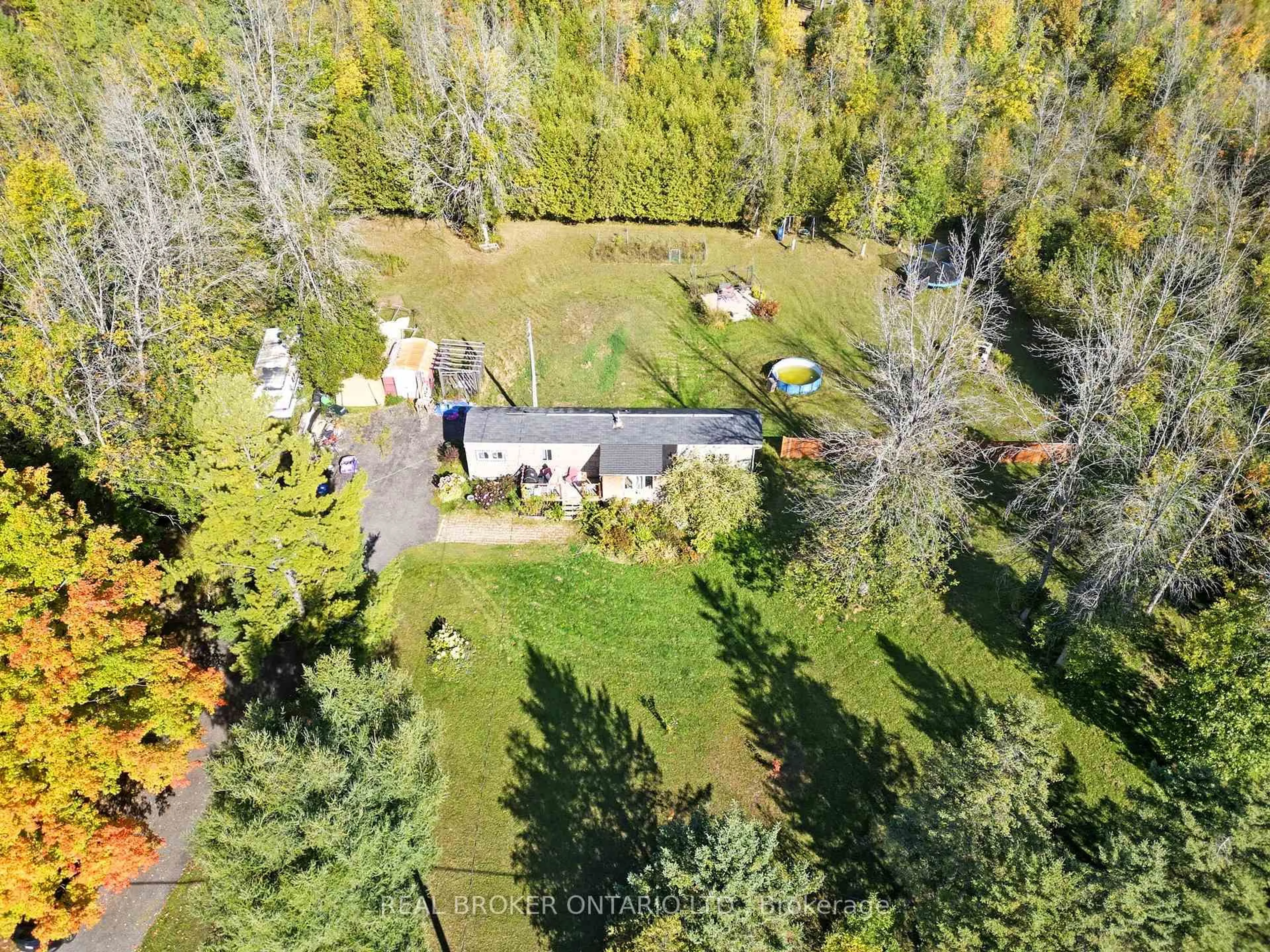 A pic from outside/outdoor area/front of a property/back of a property/a pic from drone, forest/trees view for 1011 Whitney Rd, North Grenville Ontario K0G 1J0
