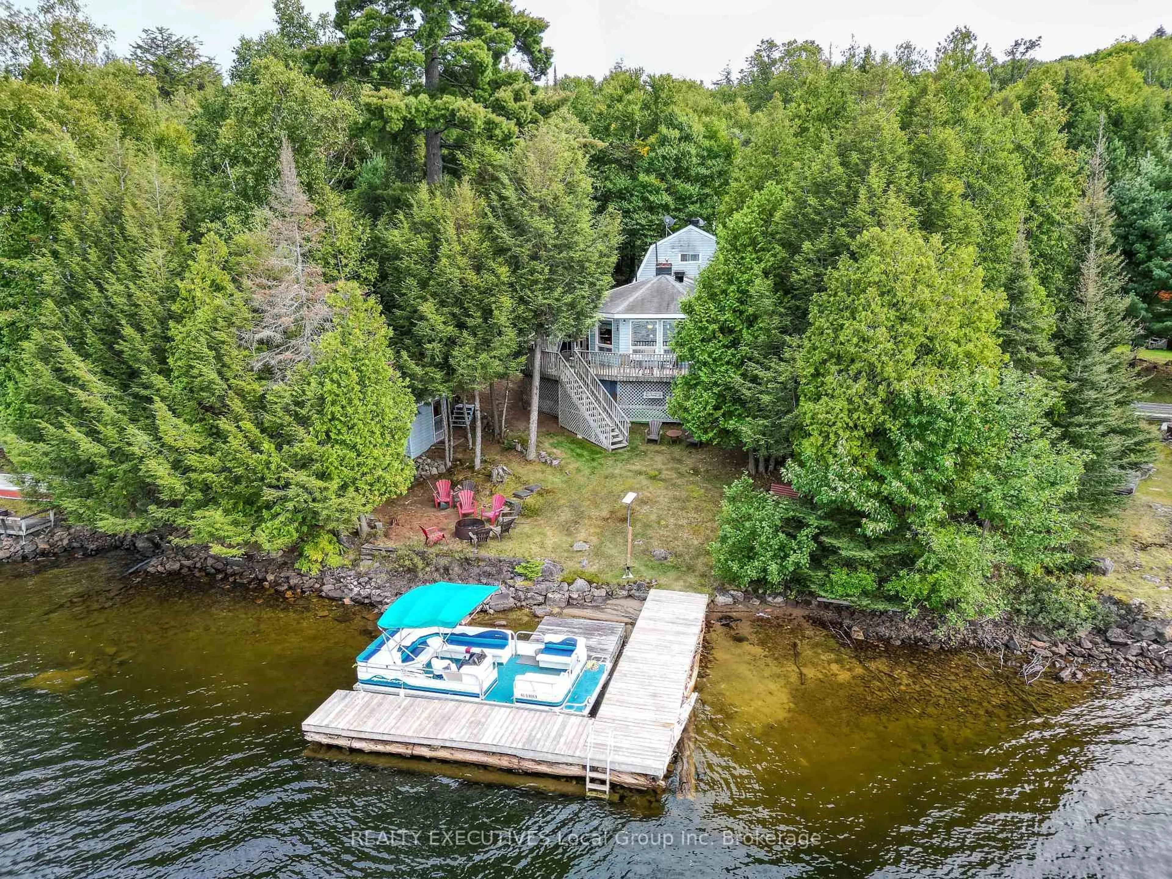 A pic from outside/outdoor area/front of a property/back of a property/a pic from drone, water/lake/river/ocean view for 170F Shorewood Rd, North Bay Ontario P1B 8G4