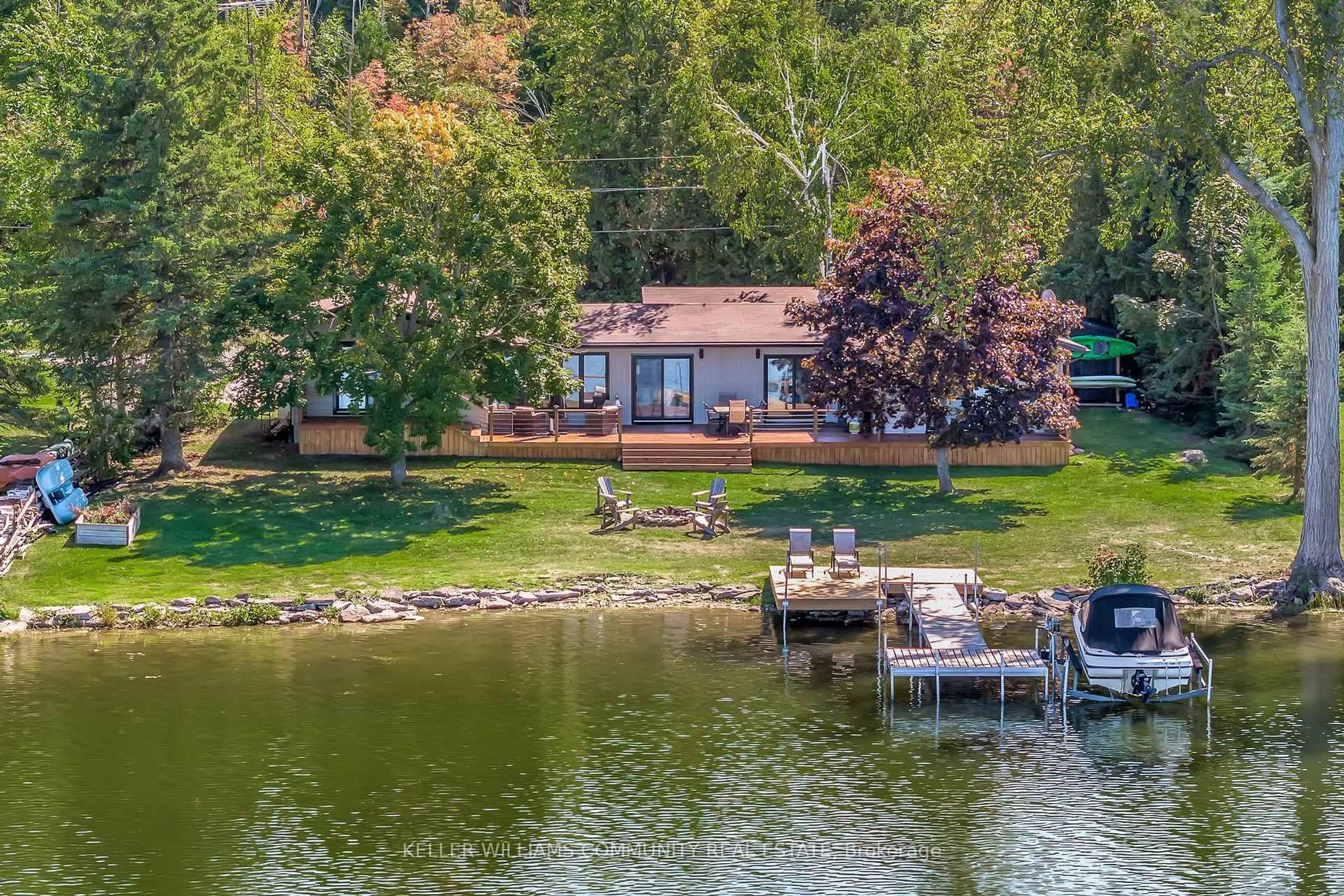 A pic from outside/outdoor area/front of a property/back of a property/a pic from drone, water/lake/river/ocean view for 4 Jackson Rd, Trent Hills Ontario K0L 1Y0