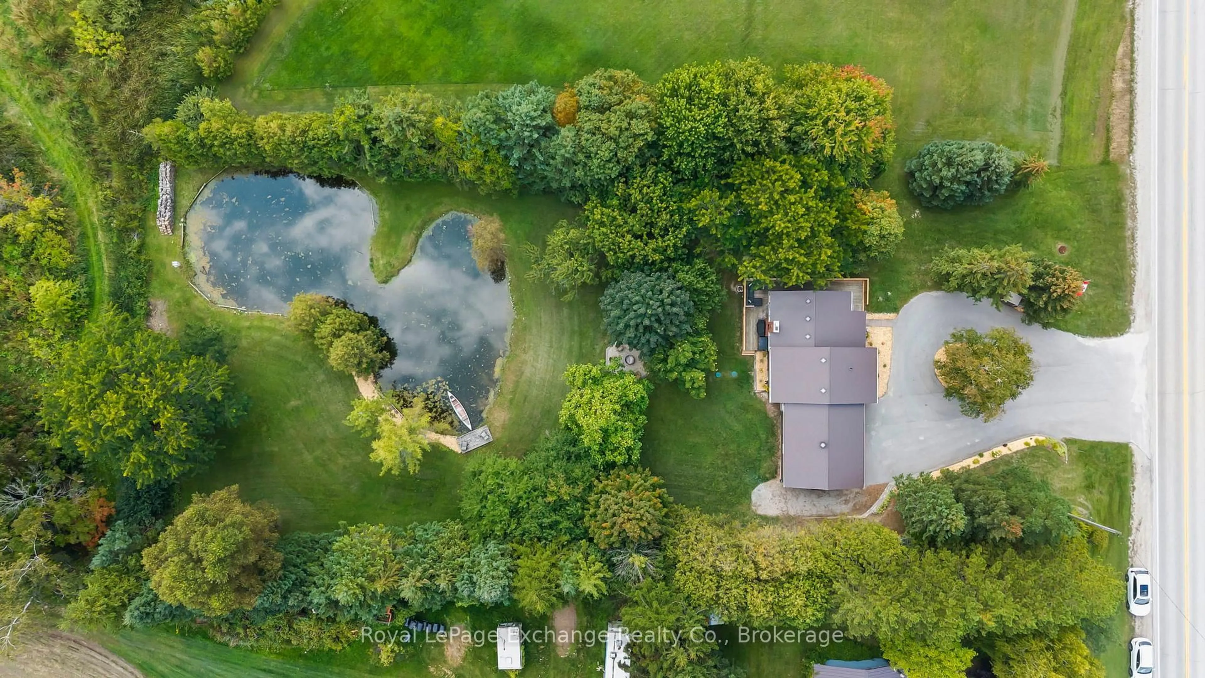 A pic from outside/outdoor area/front of a property/back of a property/a pic from drone, water/lake/river/ocean view for 1670 Bruce Rd, Huron-Kinloss Ontario N2Z 2X5