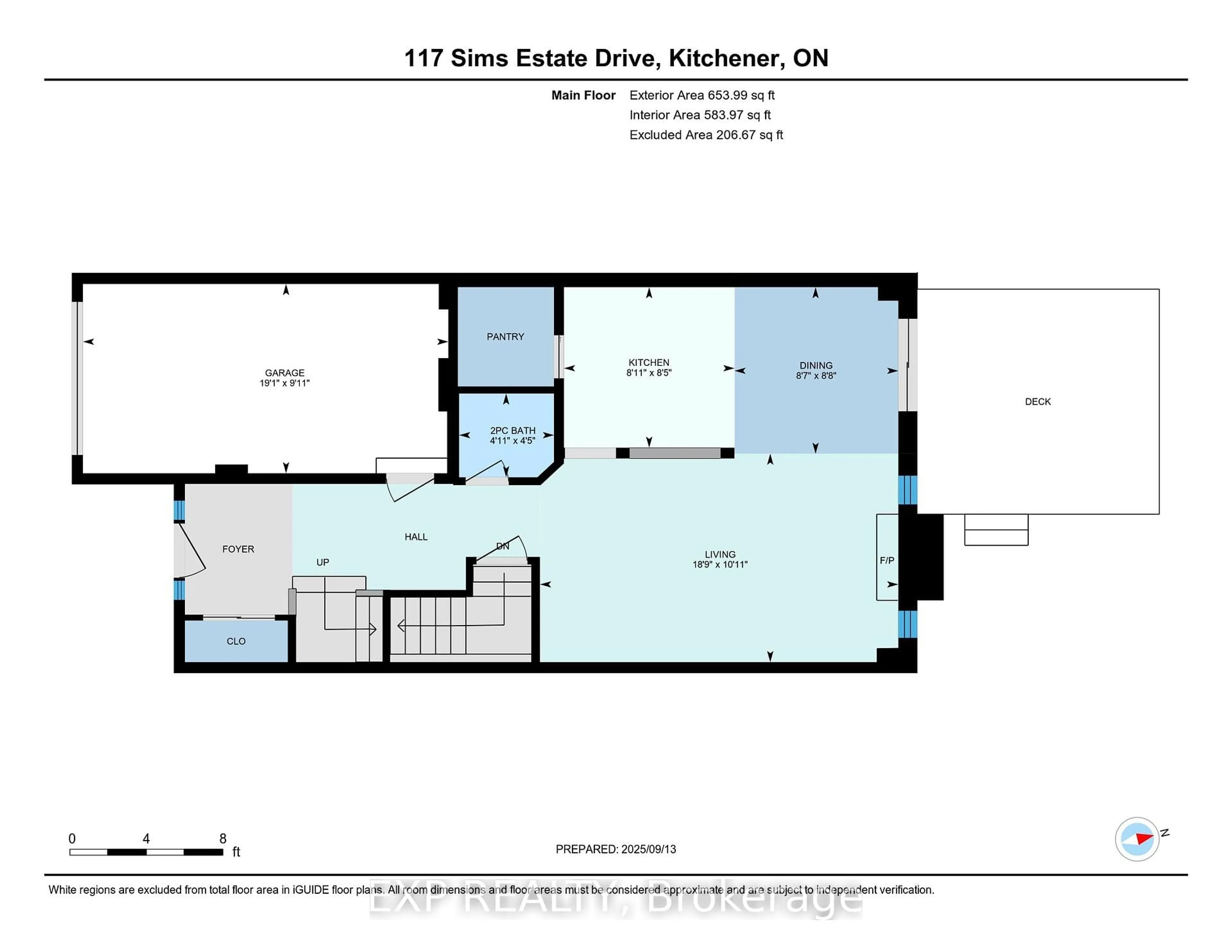 Floor plan for 117 Sims Estate Dr, Kitchener Ontario N2A 0A9