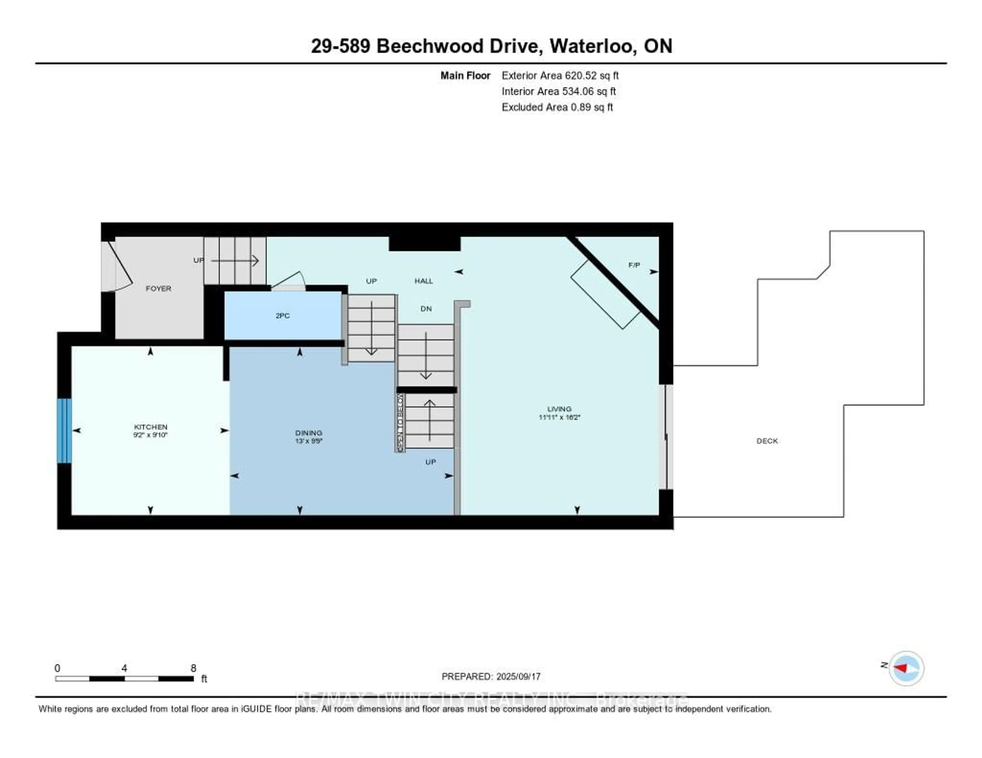 Floor plan for 589 Beechwood Dr #29, Waterloo Ontario N2T 2K9