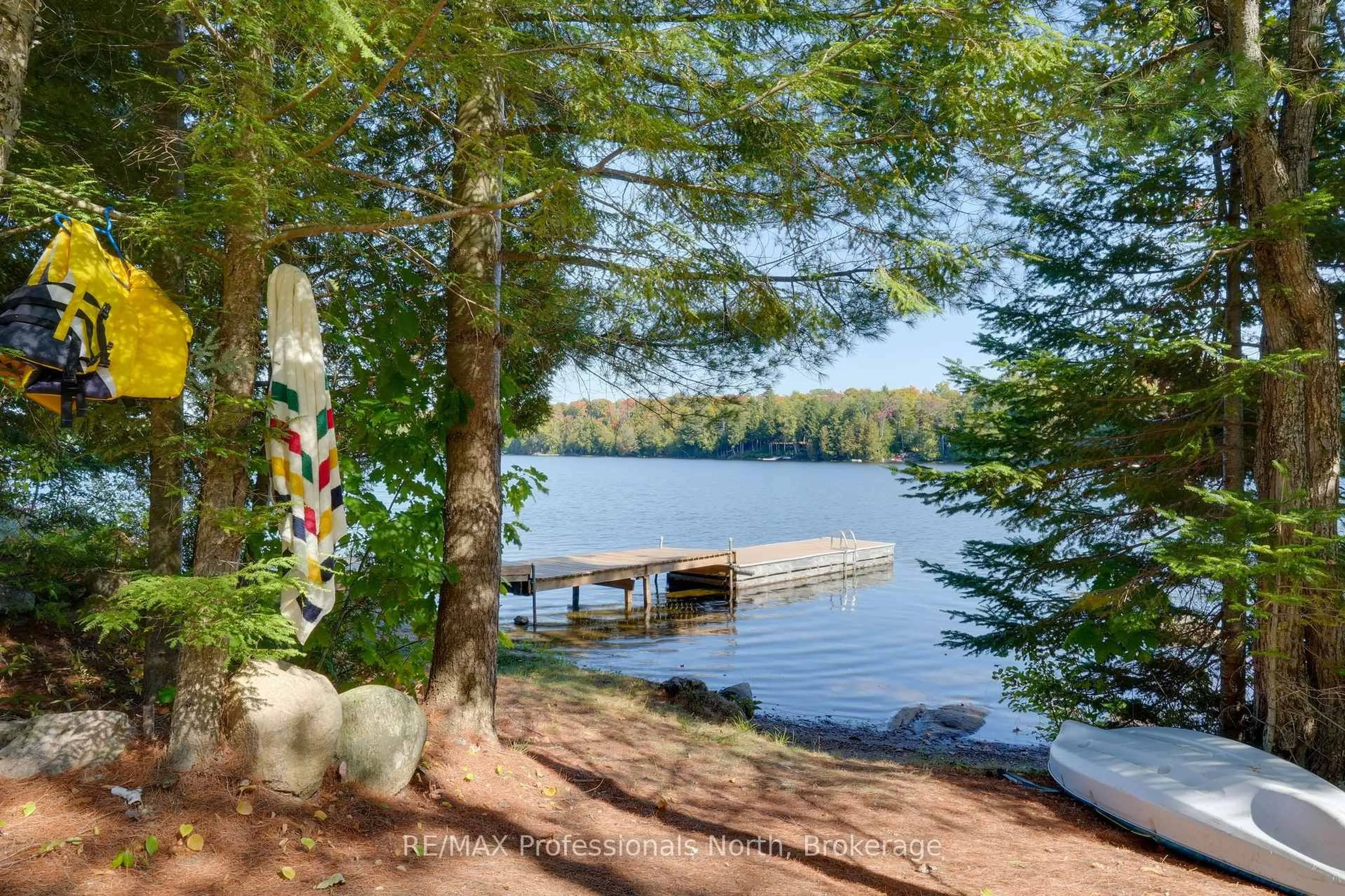 Patio, water/lake/river/ocean view for 1046 Pine Lake Shores Private Rd, Bracebridge Ontario P0B 1A0
