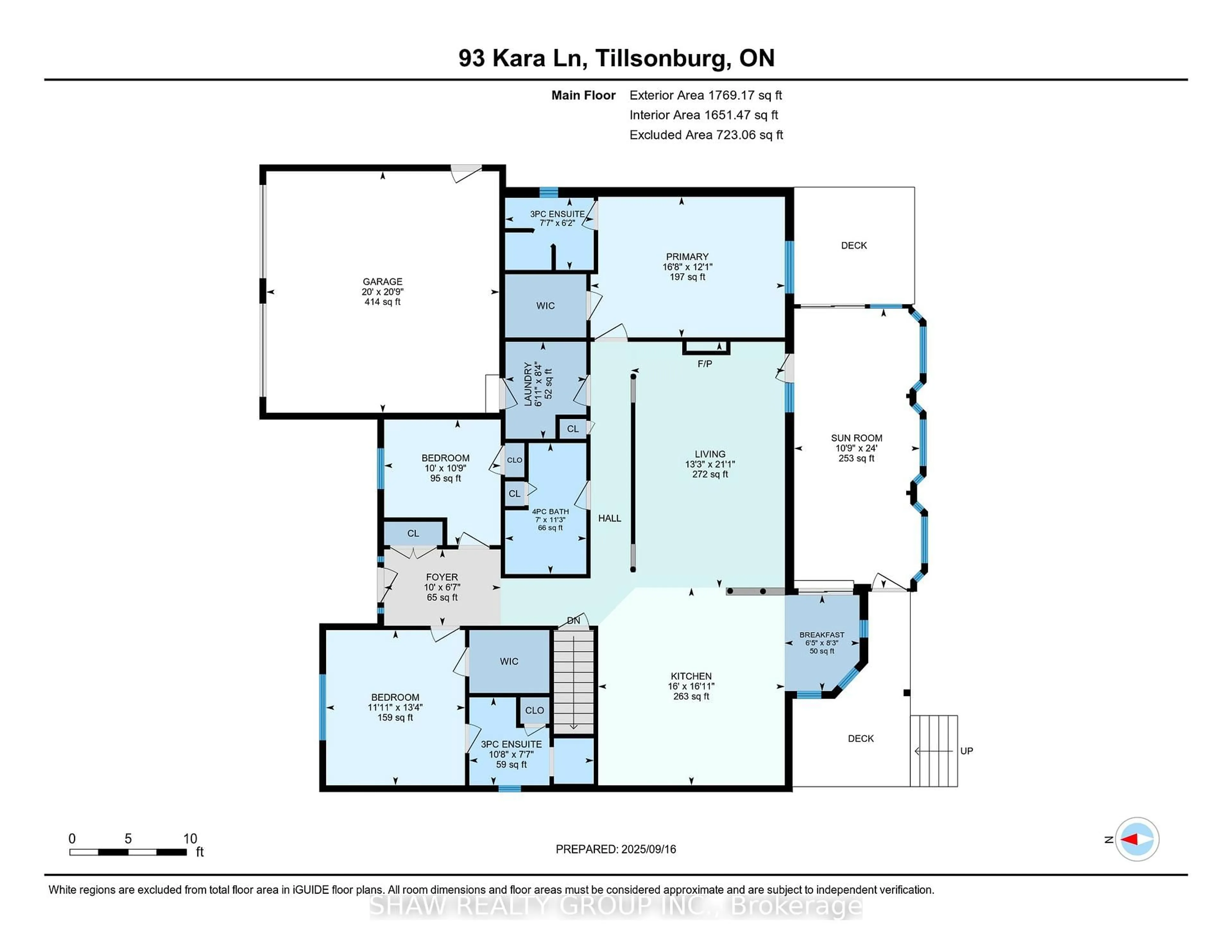 Floor plan for 93 Kara Lane, Tillsonburg Ontario N4G 5M2