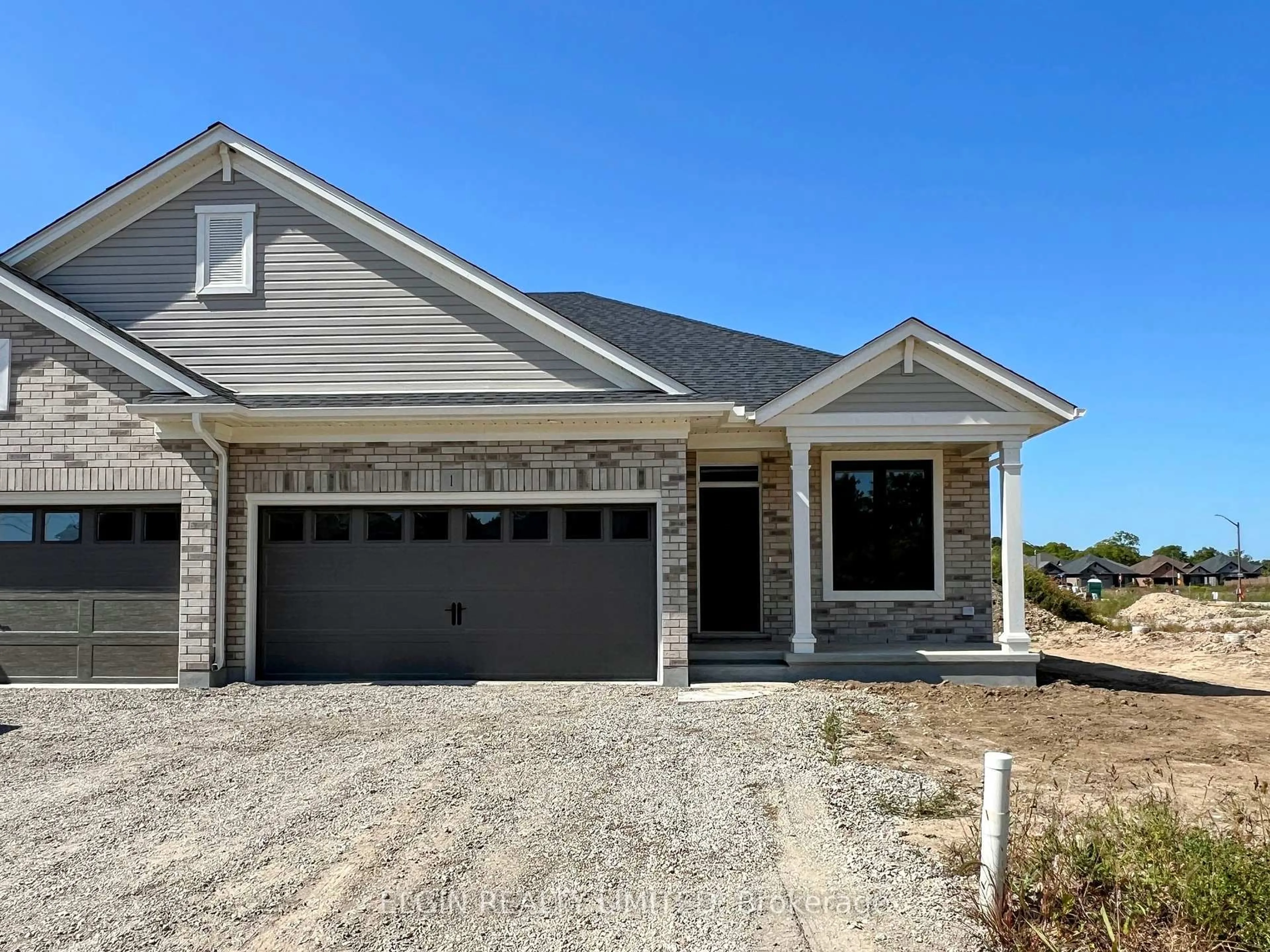 Home with brick exterior material, street for 1 Columbus Crt, Central Elgin Ontario N5P 0E5