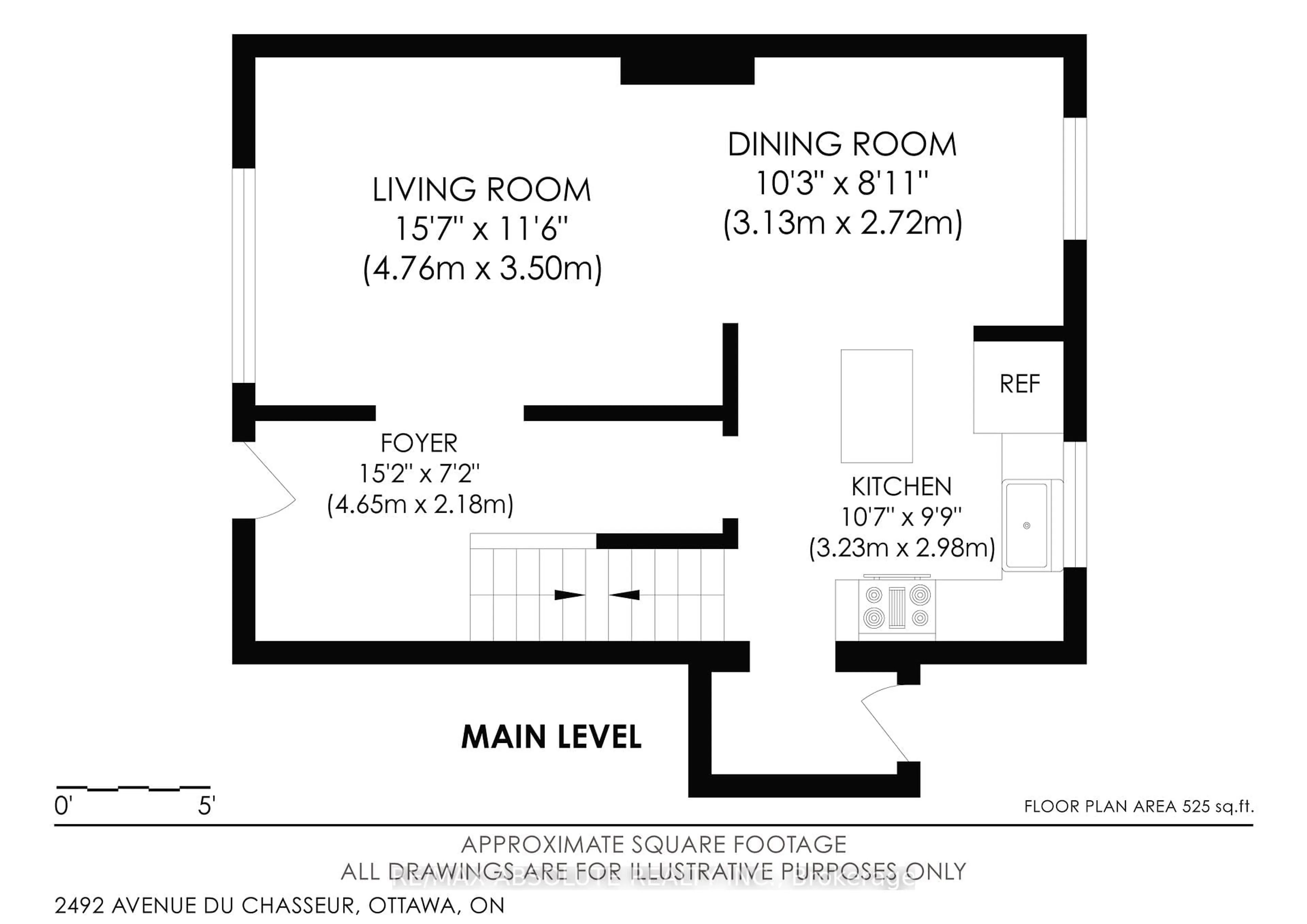 Floor plan for 2492 Chasseur Ave, Ottawa Ontario K1V 8E8