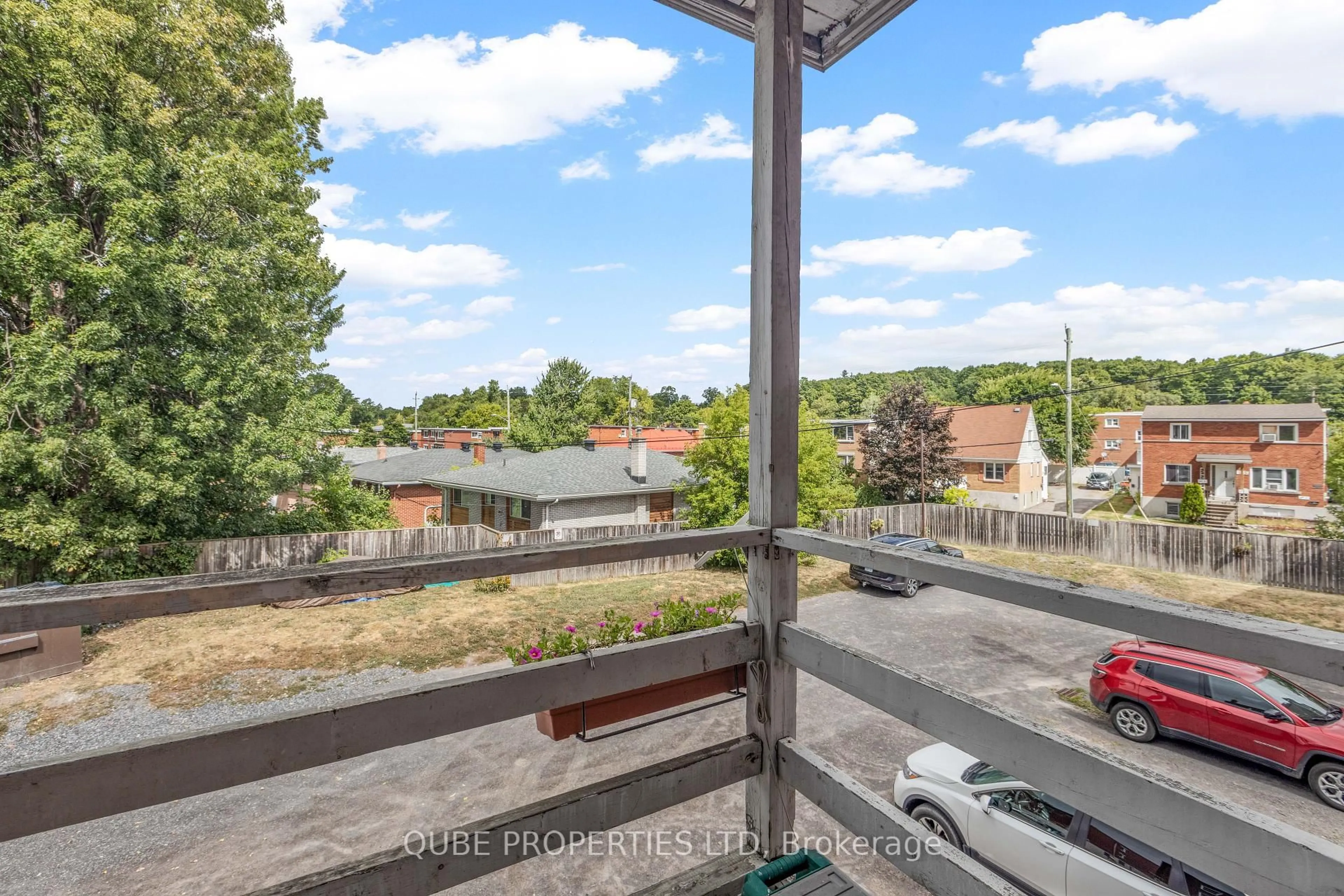 Balcony in the apartment, city buildings view from balcony for 229 Des Peres Blancs Ave, Ottawa Ontario K1L 7L9