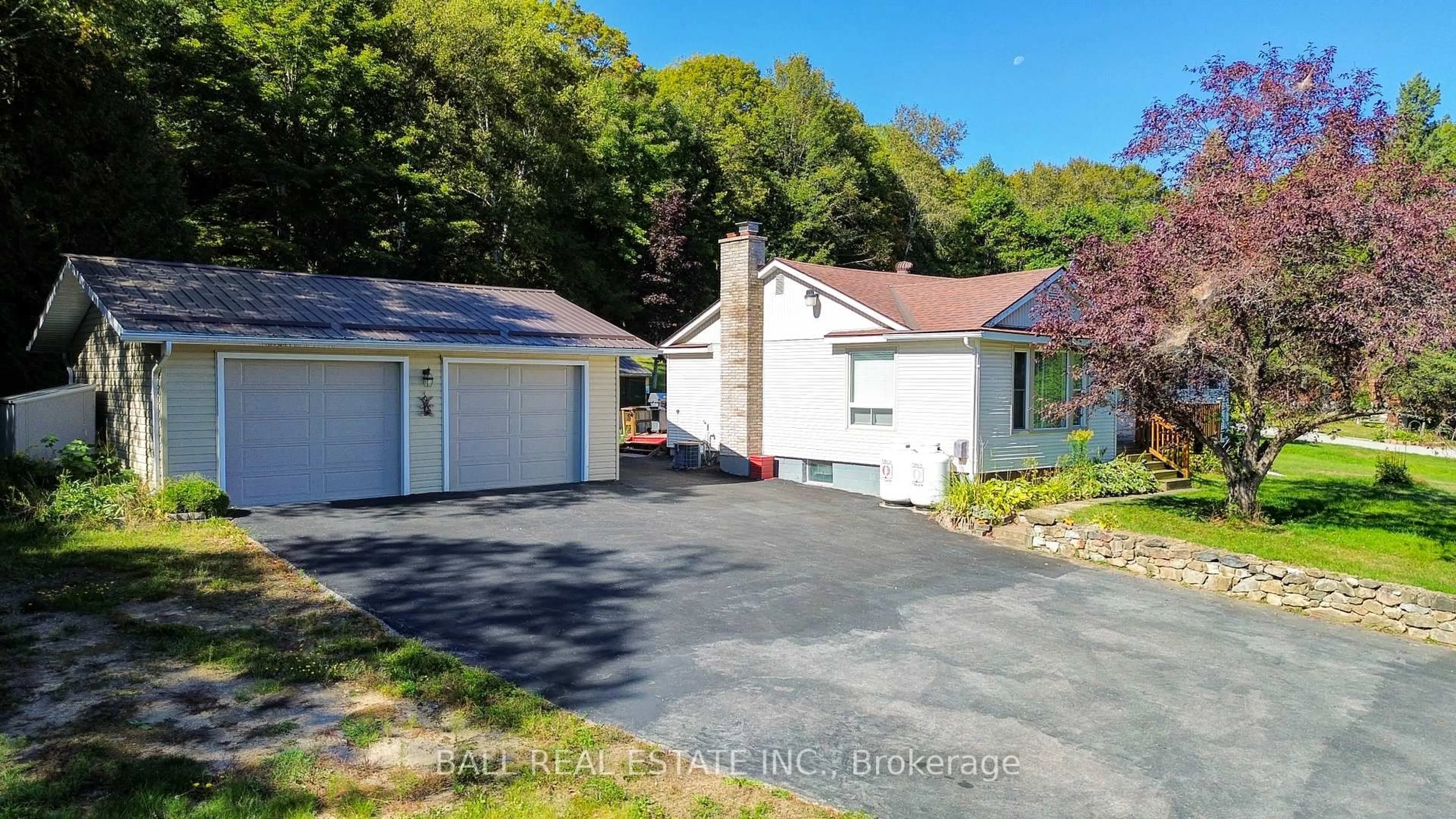 A pic from outside/outdoor area/front of a property/back of a property/a pic from drone, street for 27437 Highway 62, Bancroft Ontario K0L 1C0
