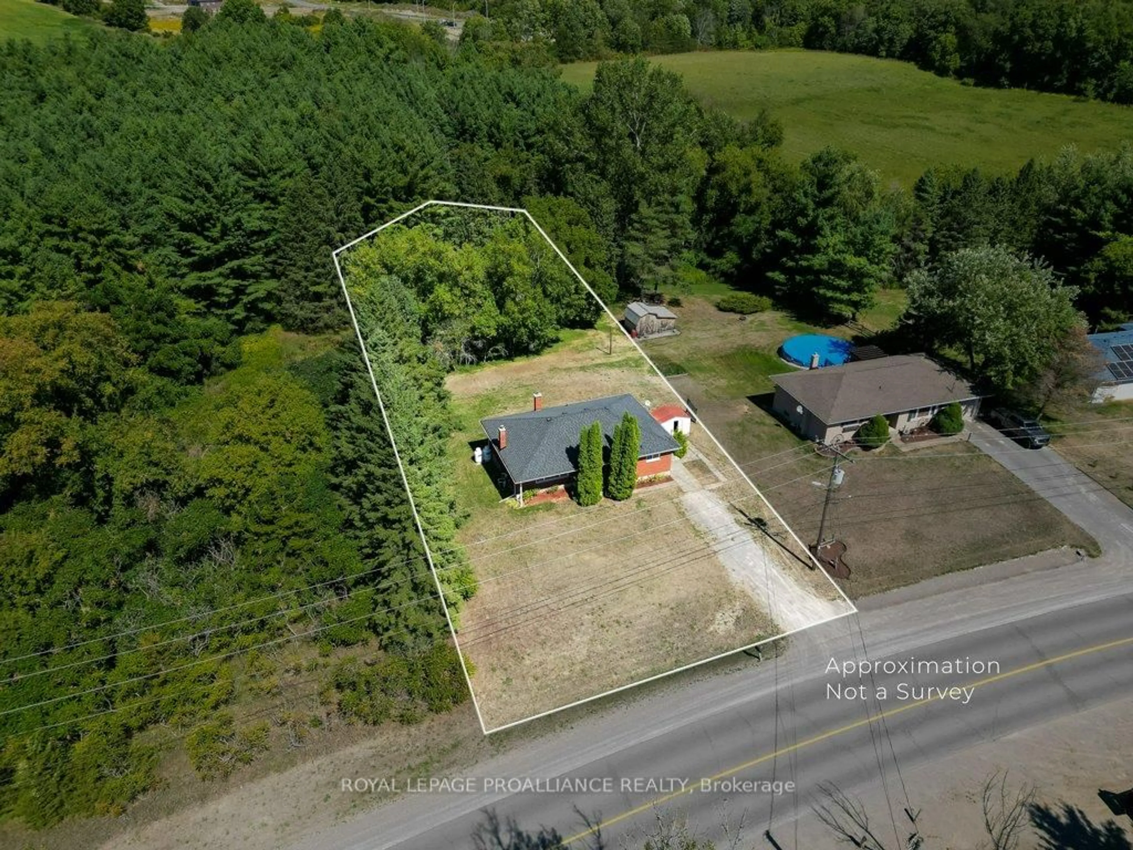 A pic from outside/outdoor area/front of a property/back of a property/a pic from drone, unknown for 350 Mill St, Hastings Ontario K0K 2C0