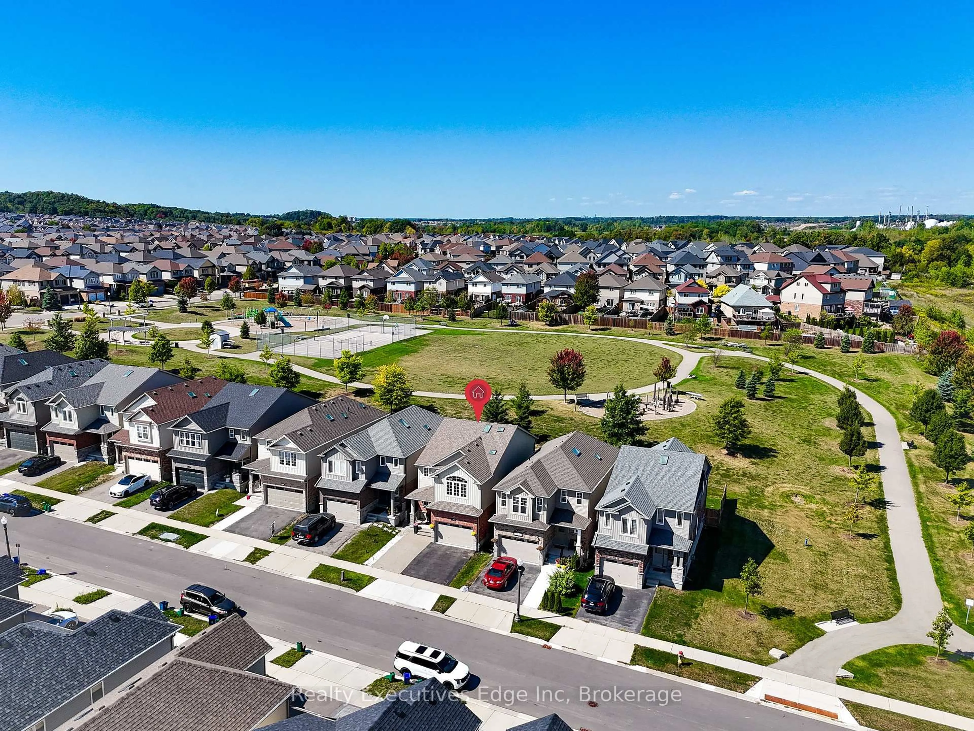 A pic from outside/outdoor area/front of a property/back of a property/a pic from drone, street for 145 Rivertrail Ave, Kitchener Ontario N2A 0J7