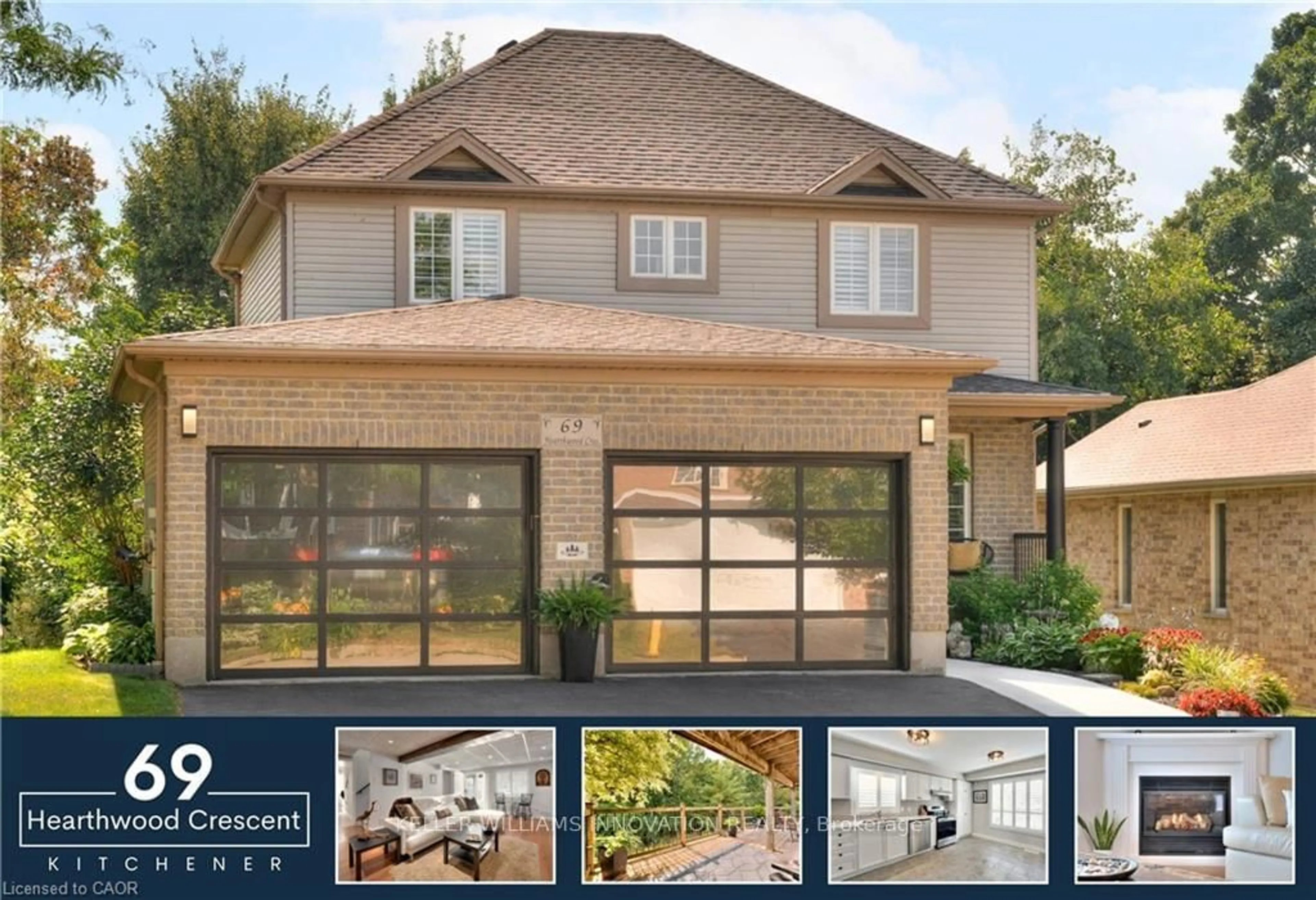 Home with brick exterior material, street for 69 Hearthwood Cres, Kitchener Ontario N2R 1K6