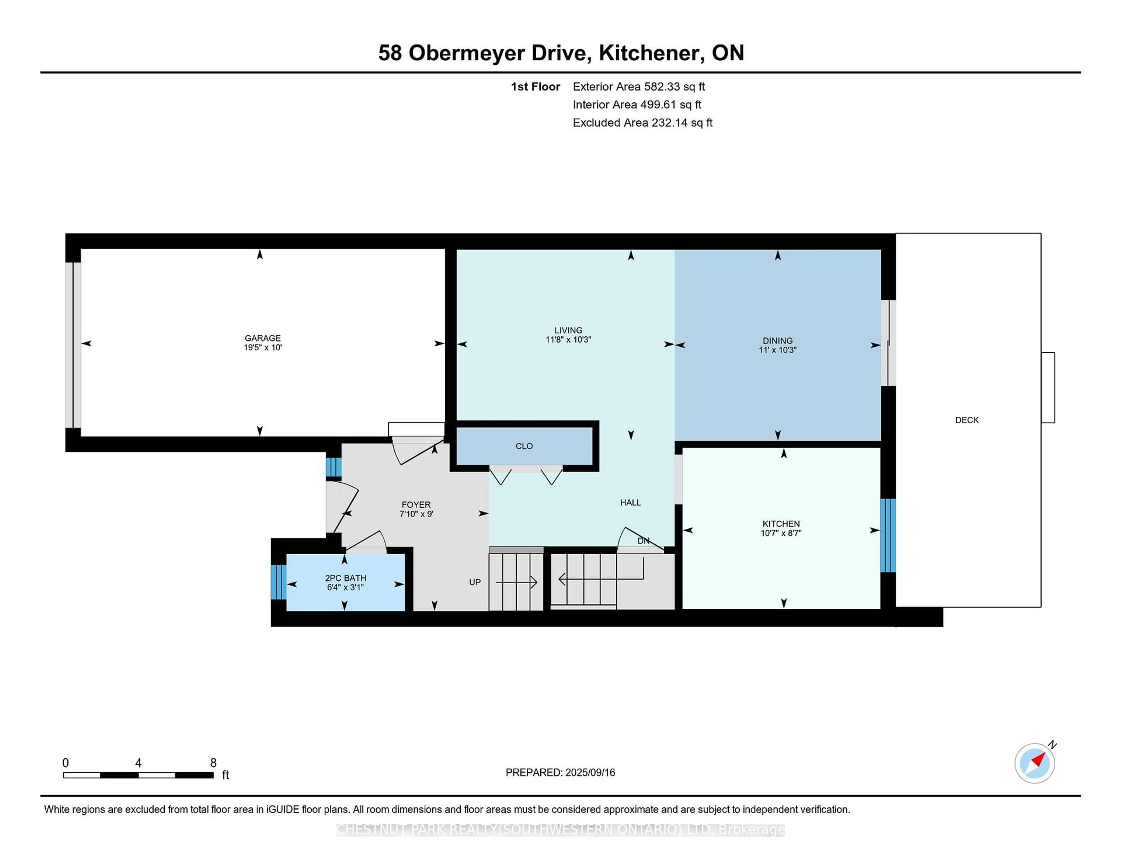 Floor plan for 58 Obermeyer Dr, Kitchener Ontario N2A 1P6