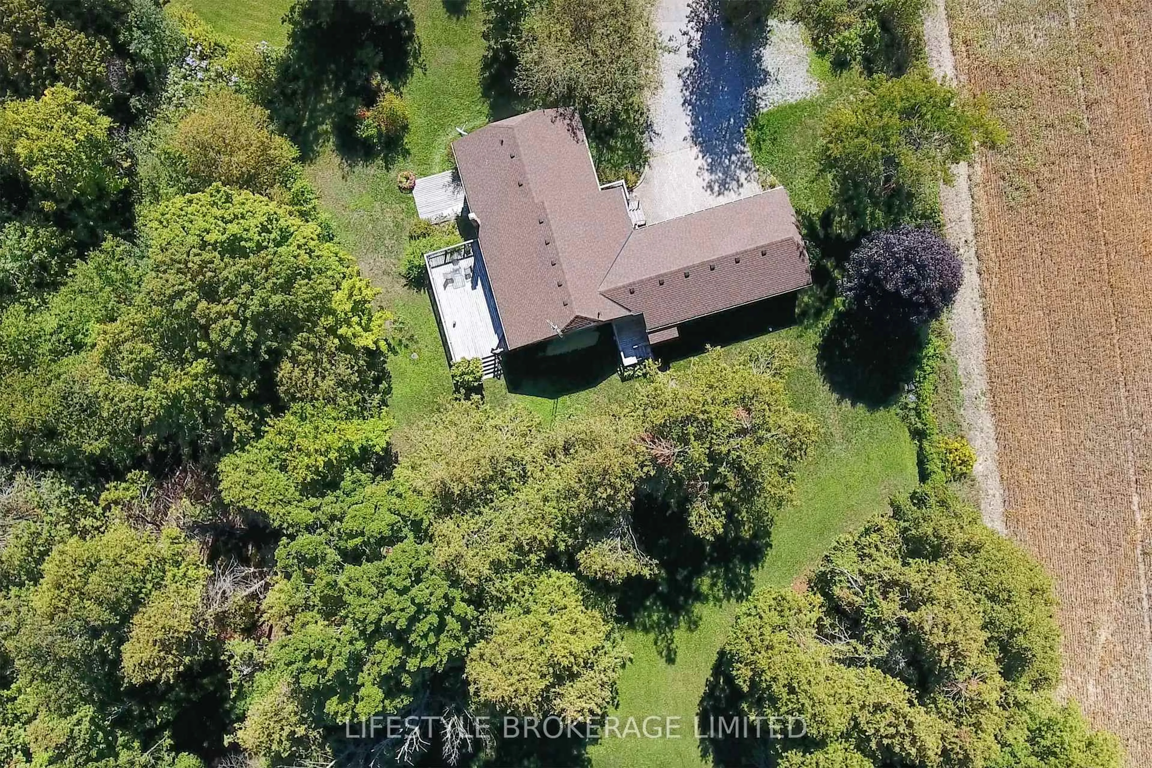 A pic from outside/outdoor area/front of a property/back of a property/a pic from drone, water/lake/river/ocean view for 365 Royal Oak Rd, Kawartha Lakes Ontario K0M 2J0