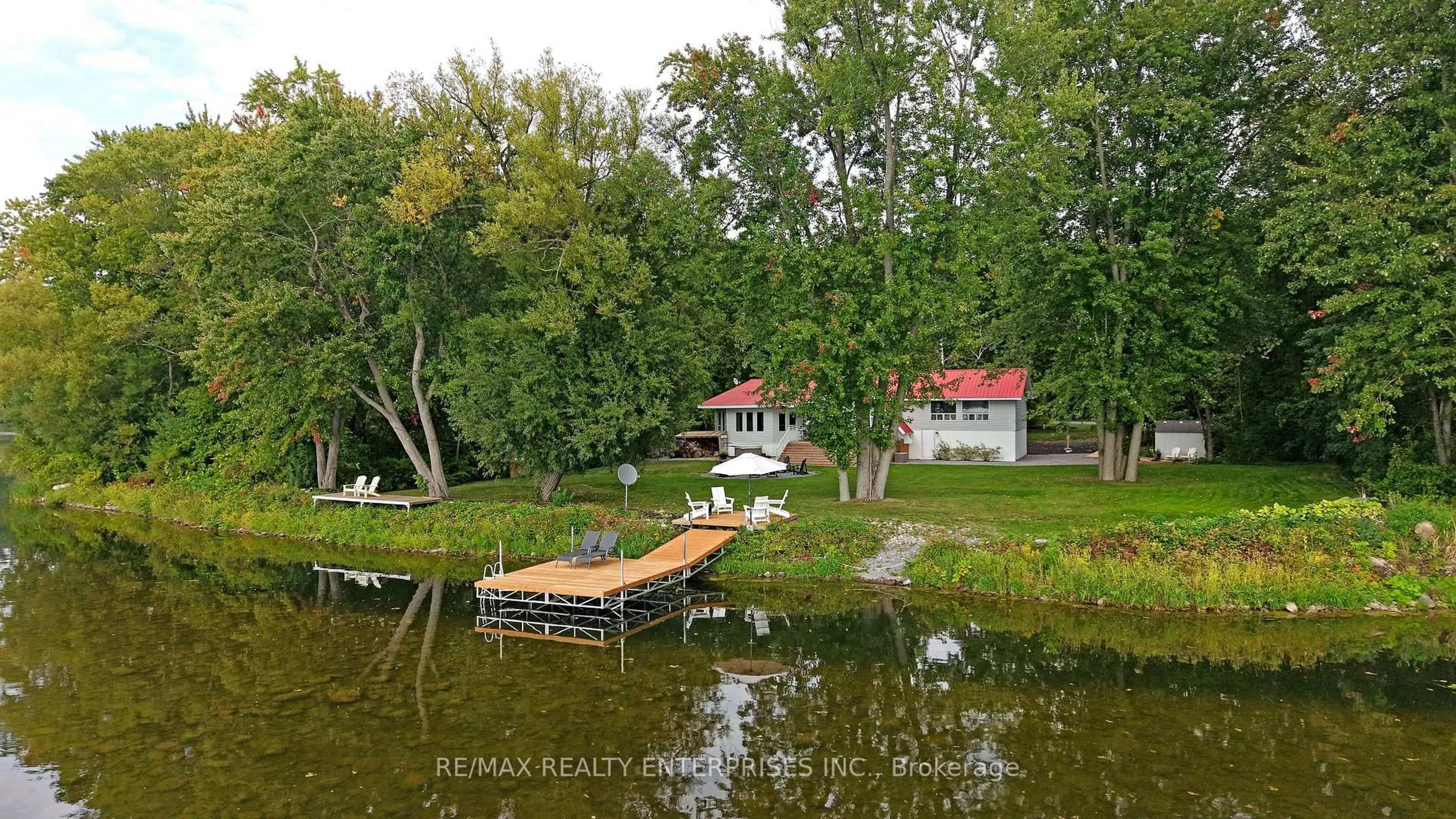 A pic from outside/outdoor area/front of a property/back of a property/a pic from drone, water/lake/river/ocean view for 169 Cooke Armstrong Rd, Hastings Ontario K0K 2C0
