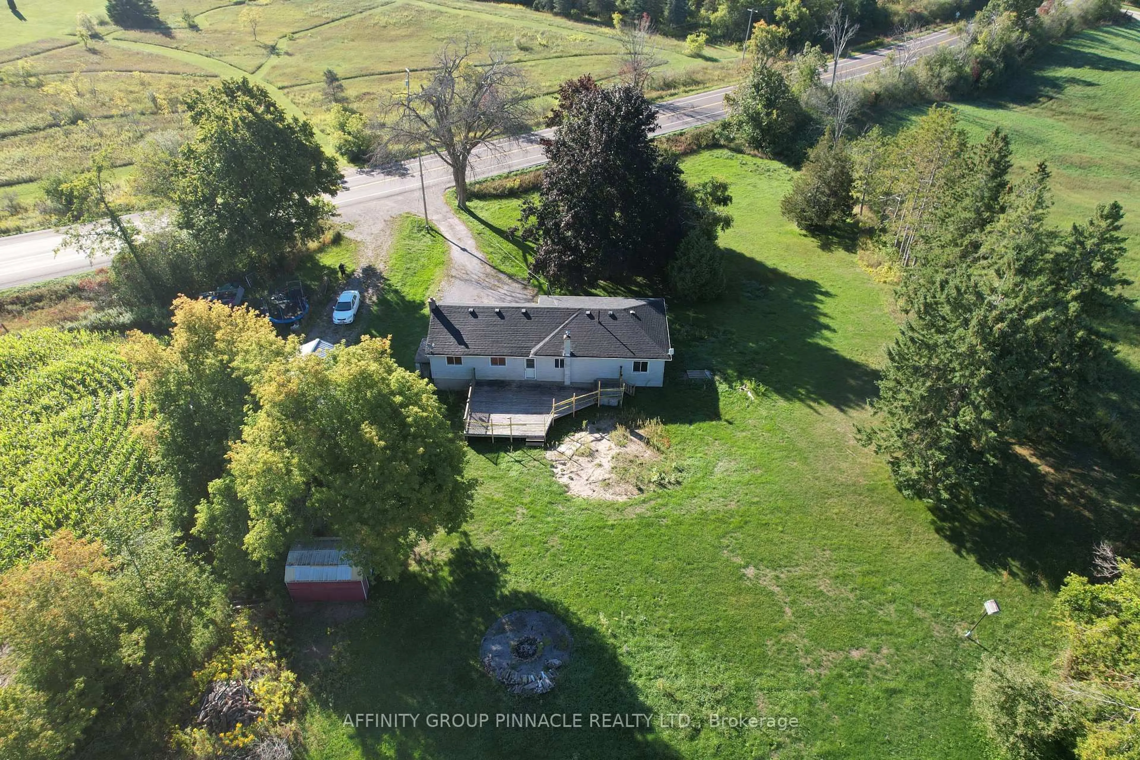 A pic from outside/outdoor area/front of a property/back of a property/a pic from drone, unknown for 695 Ski Hill Rd, Kawartha Lakes Ontario L0A 1A0