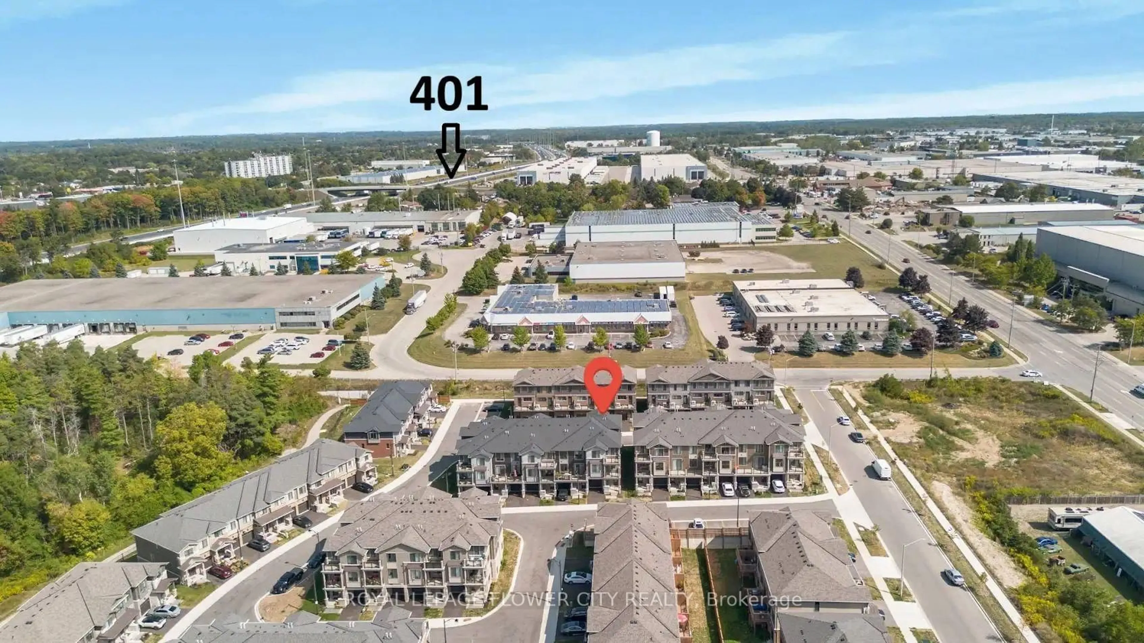 A pic from outside/outdoor area/front of a property/back of a property/a pic from drone, unknown for 10 Birmingham Dr #91, Cambridge Ontario N1R 0C6