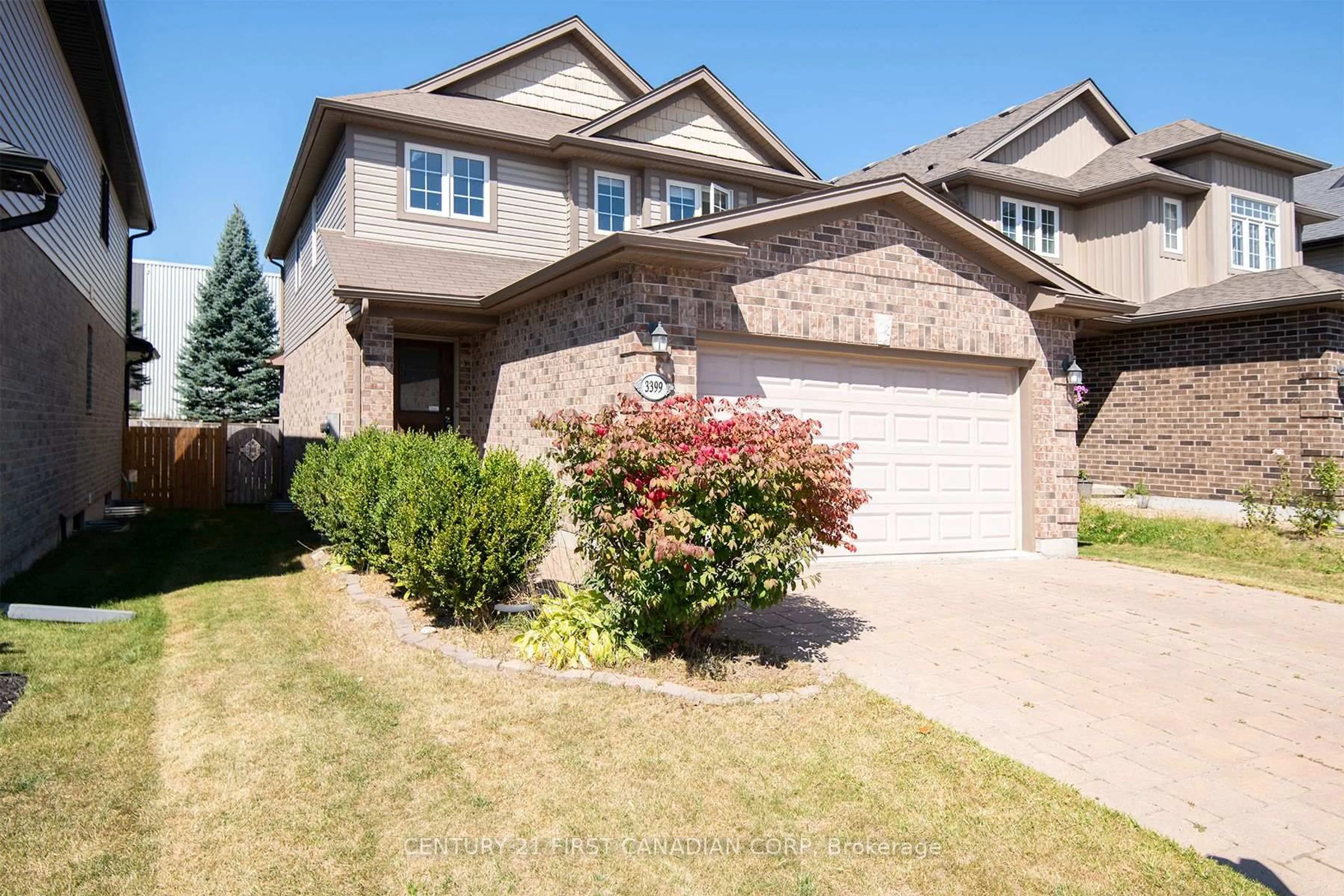 Home with brick exterior material, street for 3399 Emily Carr Lane, London South Ontario N6L 0A3