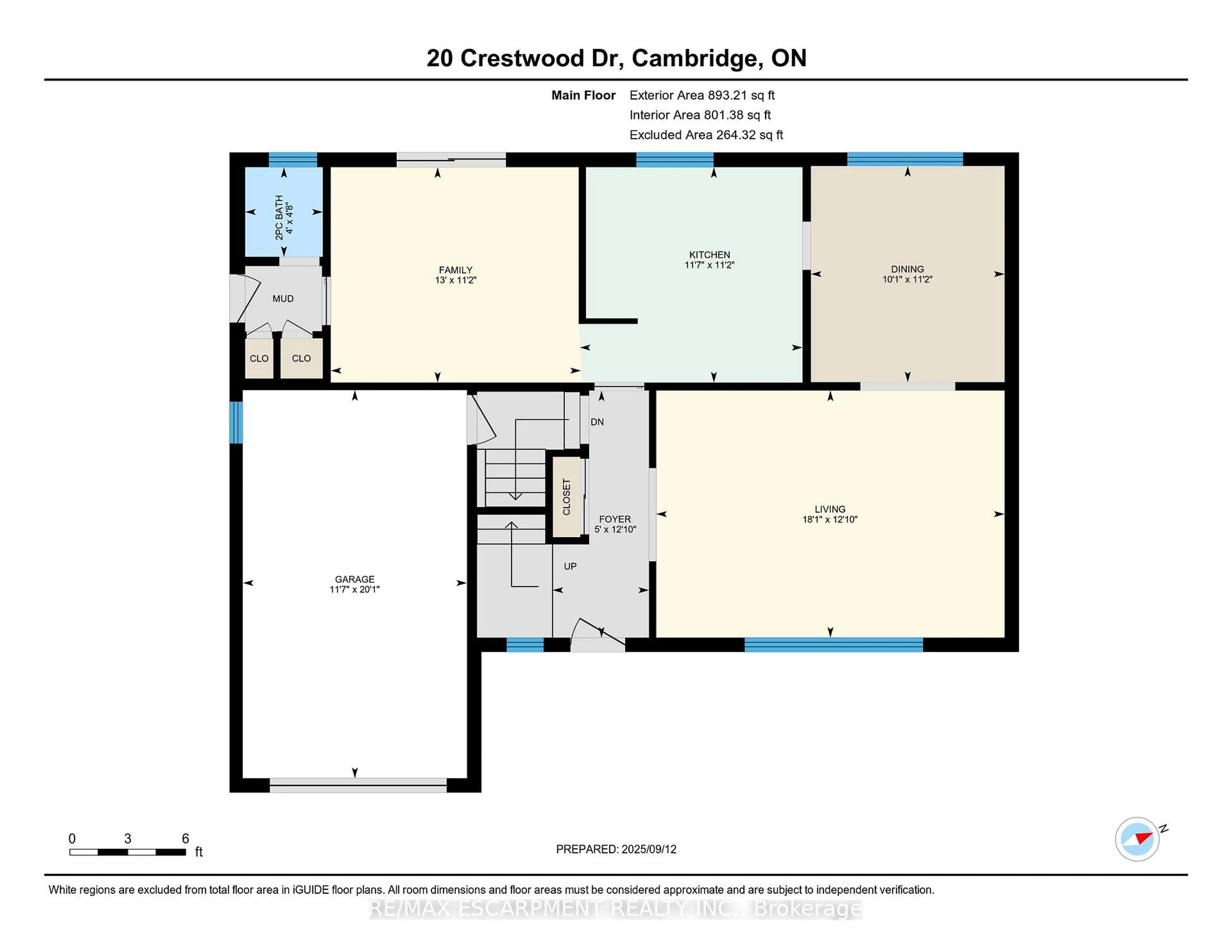 Floor plan for 20 Crestwood Dr, Cambridge Ontario N1S 3N9