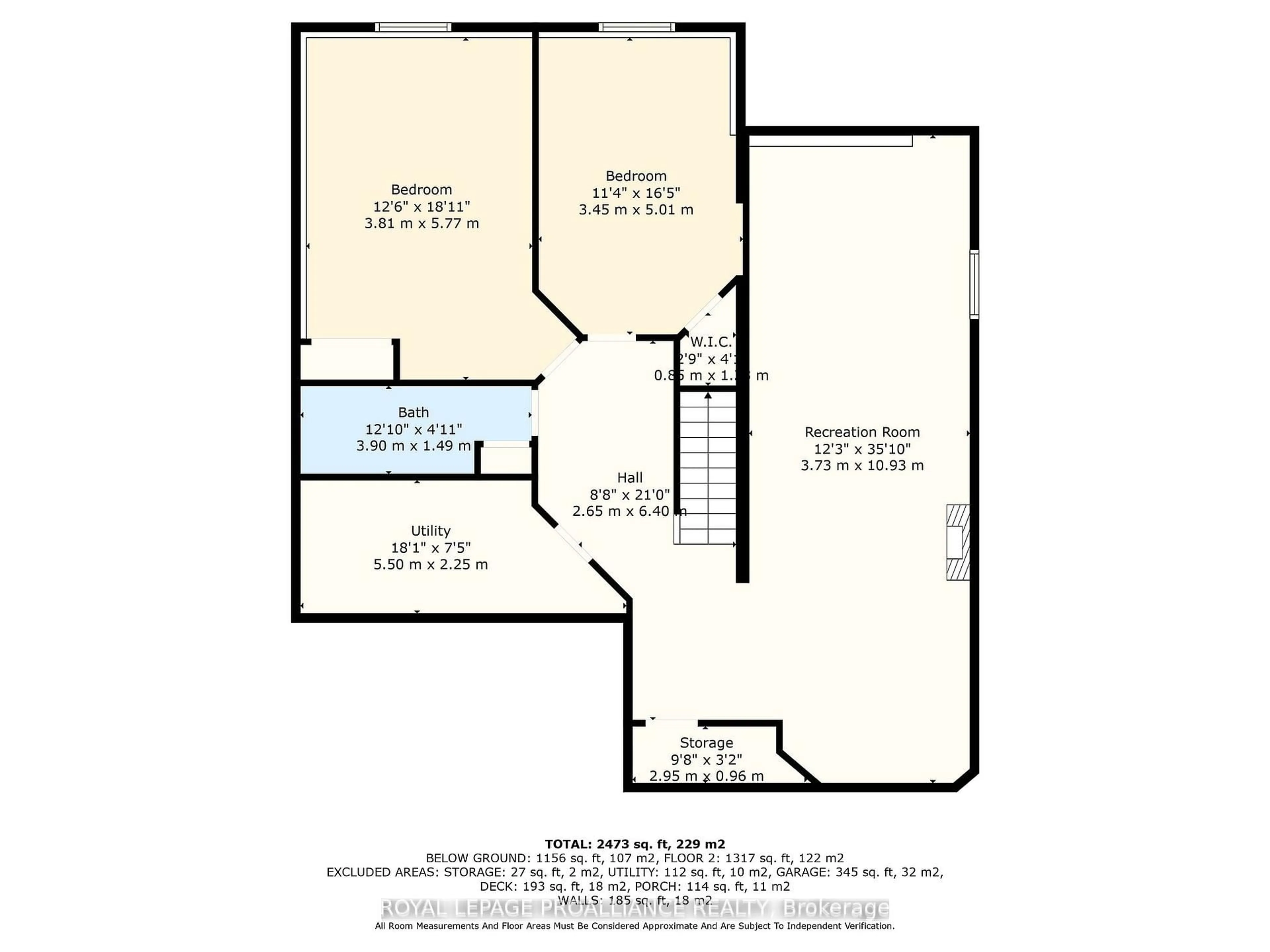Floor plan for 254 Raglan St, Brighton Ontario K0K 1H0