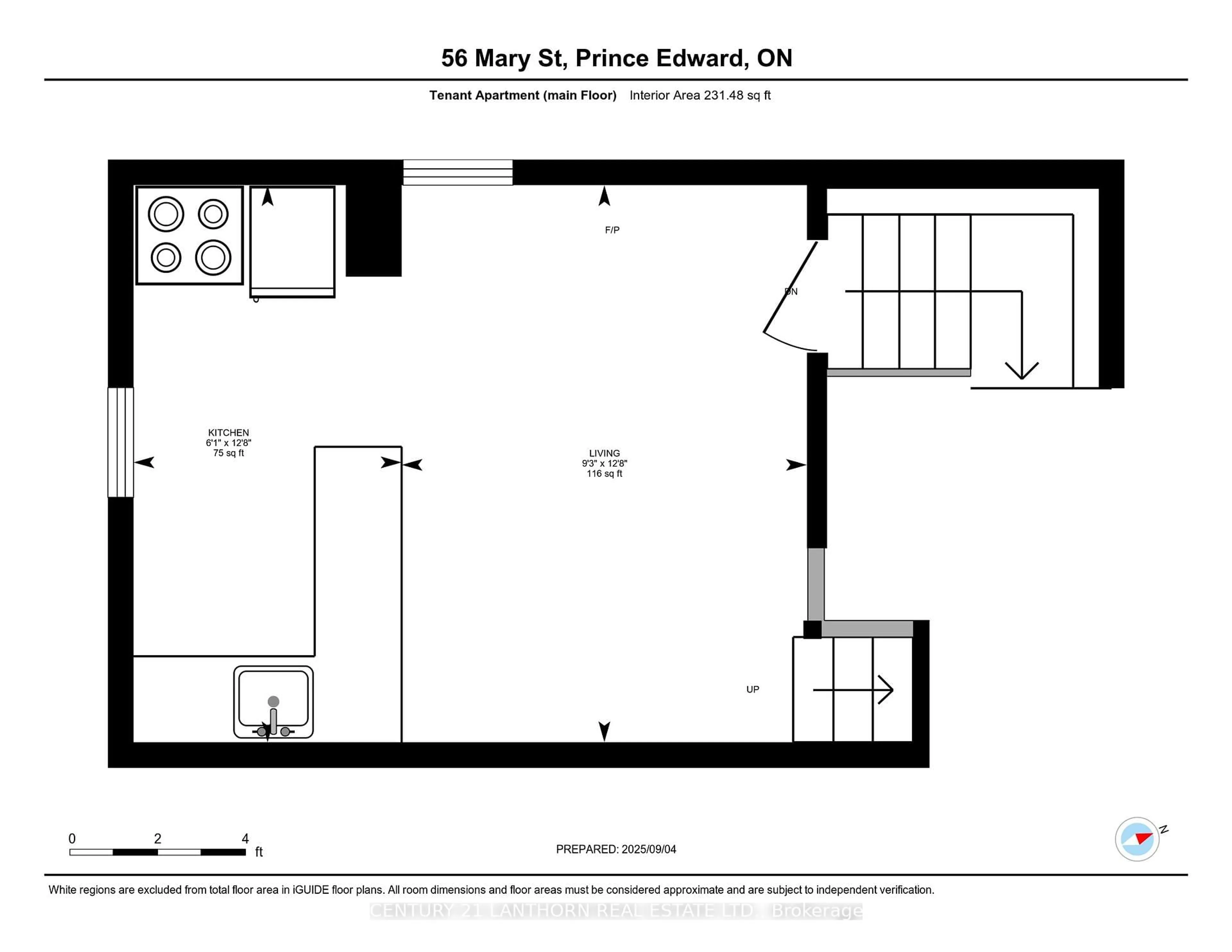 Floor plan for 56 Mary St, Prince Edward County Ontario K0K 2T0