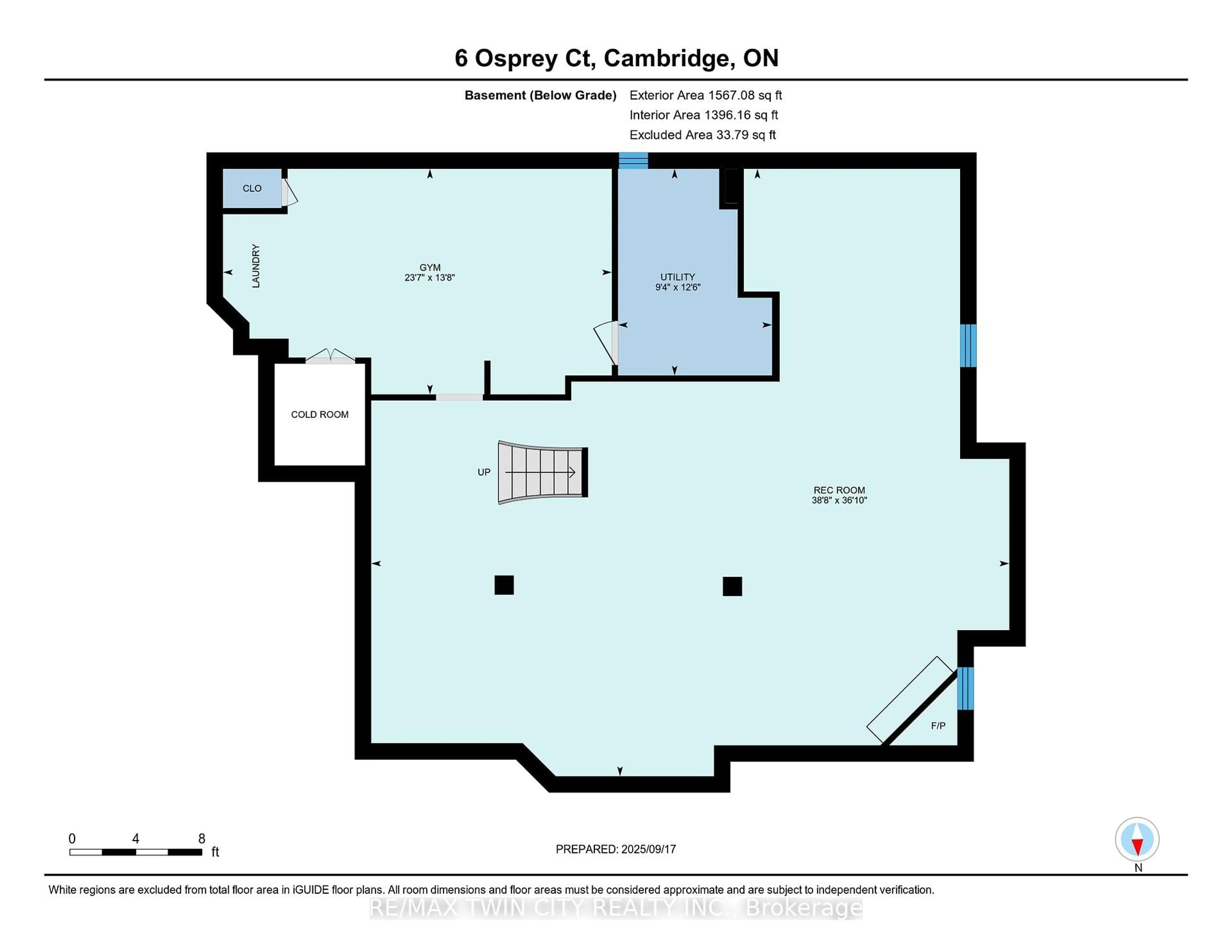 Floor plan for 6 Osprey Crt, Cambridge Ontario N1T 1N9