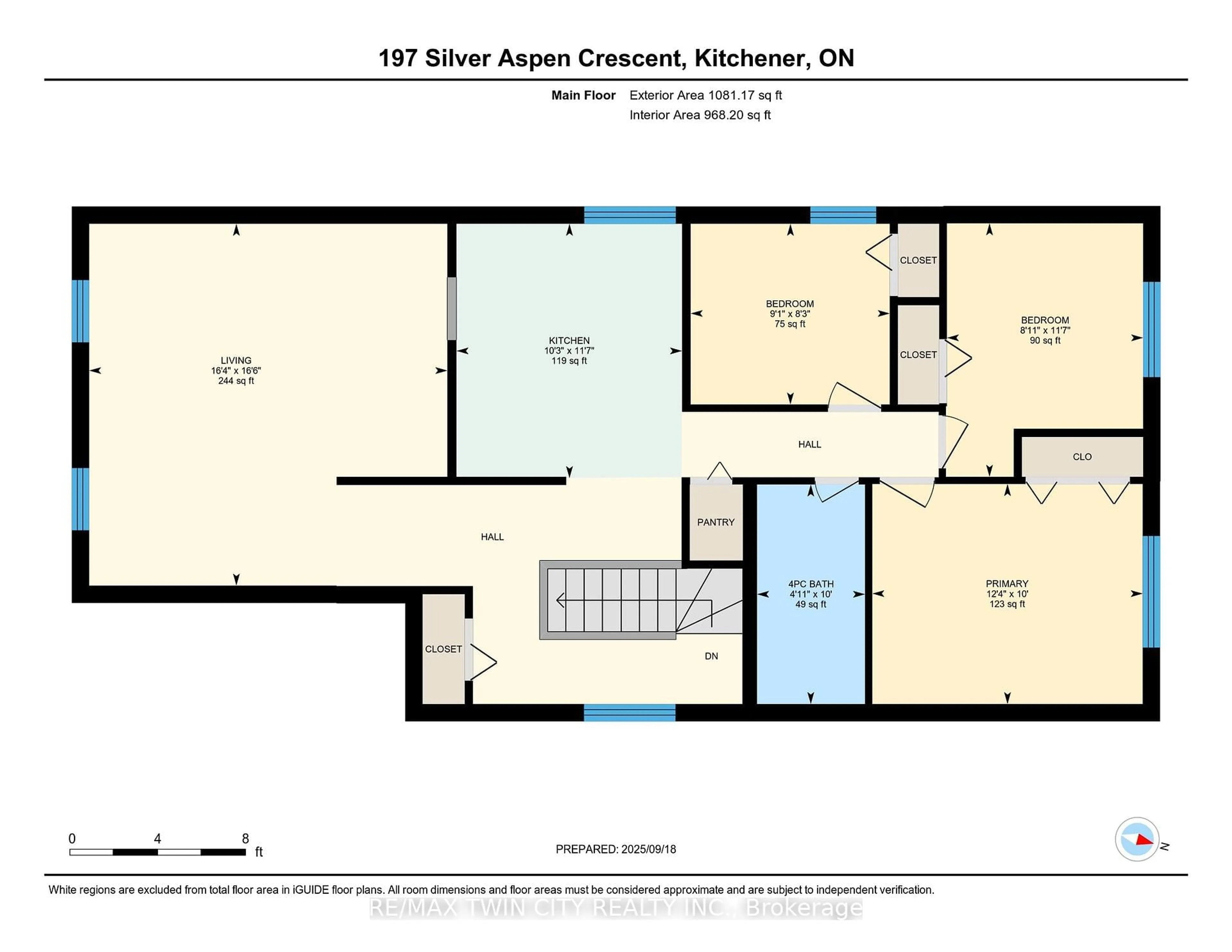 Floor plan for 197 Silver Aspen Cres, Kitchener Ontario N2N 1H5