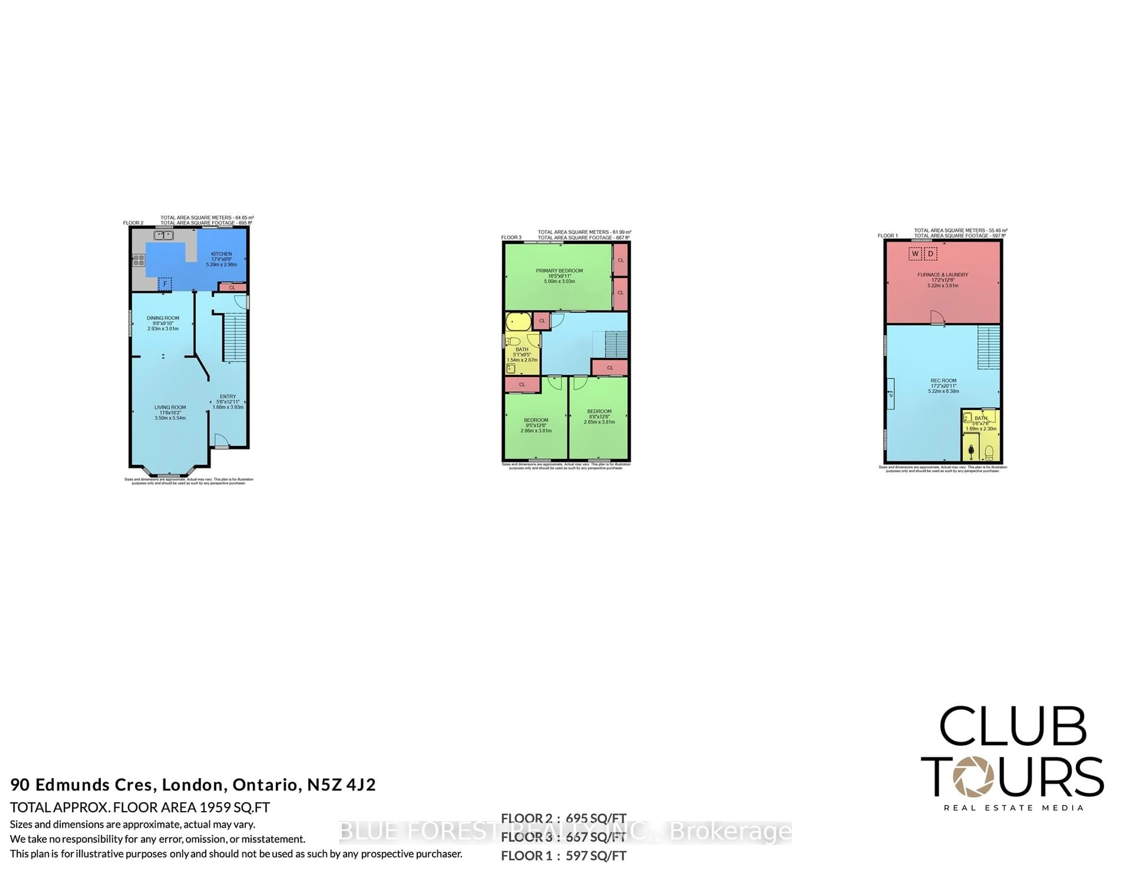 Floor plan for 90 Edmunds Cres, London South Ontario N5Z 4J2