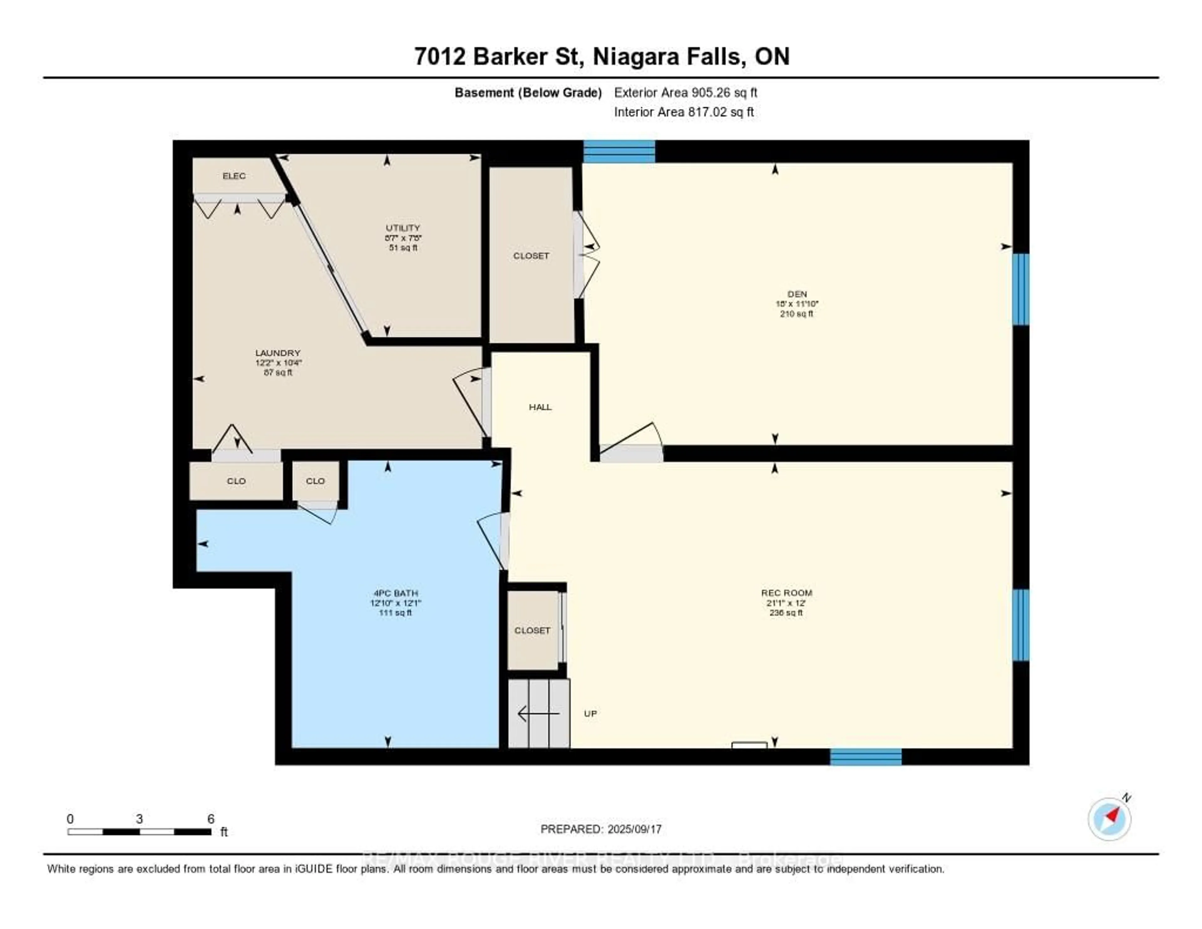 Floor plan for 7012 Barker St, Niagara Falls Ontario L2G 1Z6