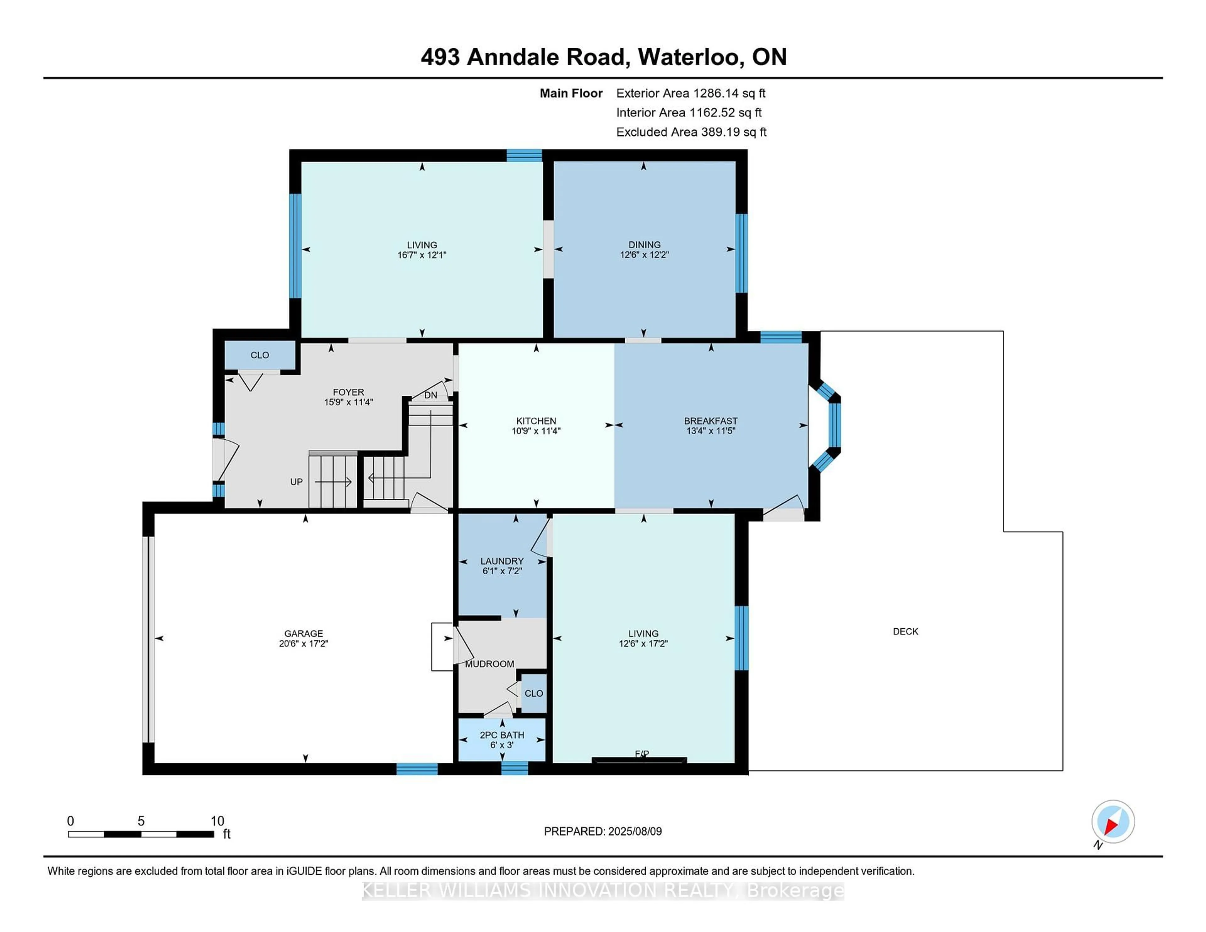 Floor plan for 493 Anndale Rd, Waterloo Ontario N2K 2R6