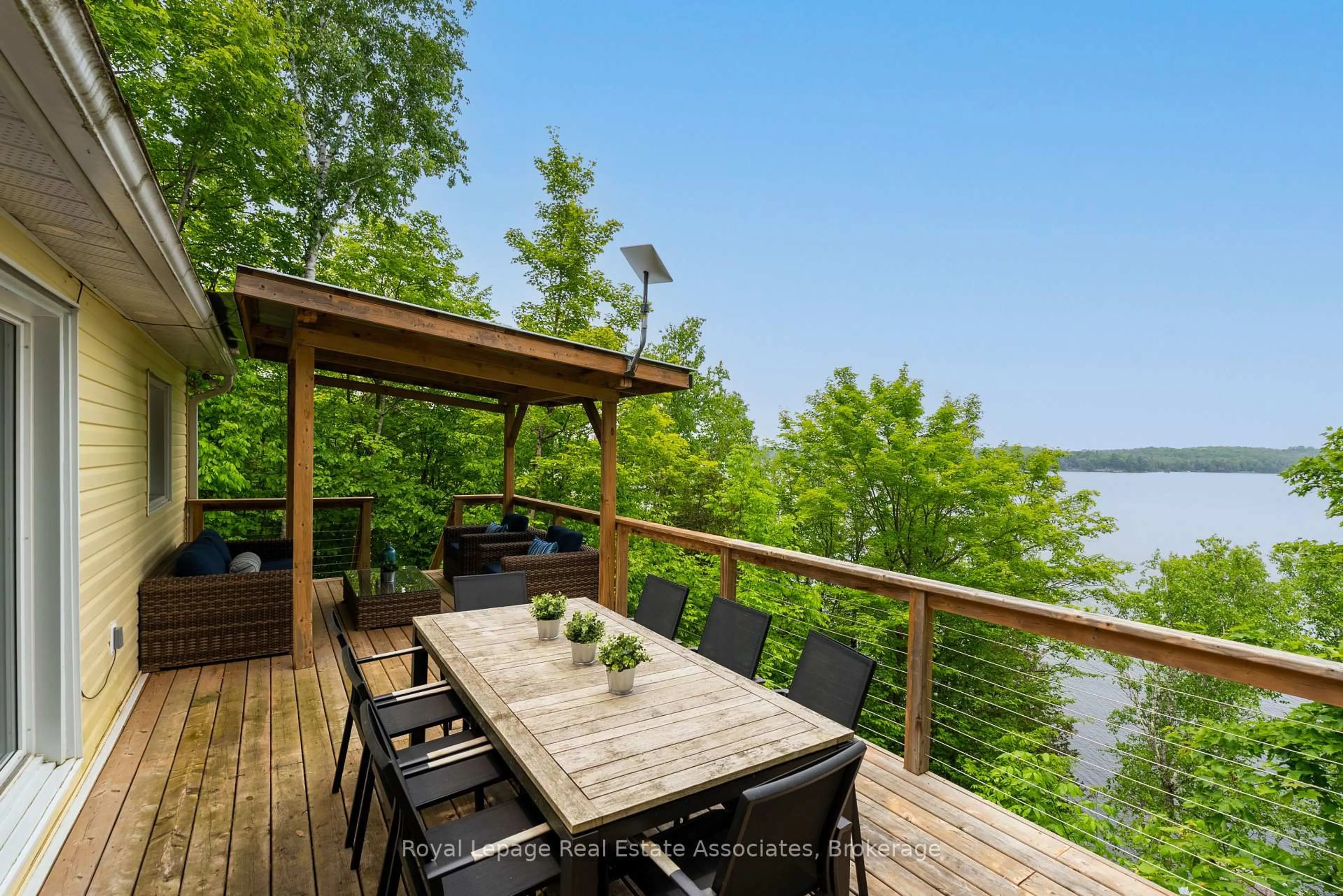 Patio, water/lake/river/ocean view for 398 Gilbert Bay Lane, Coe Hill Ontario K0L 1P0