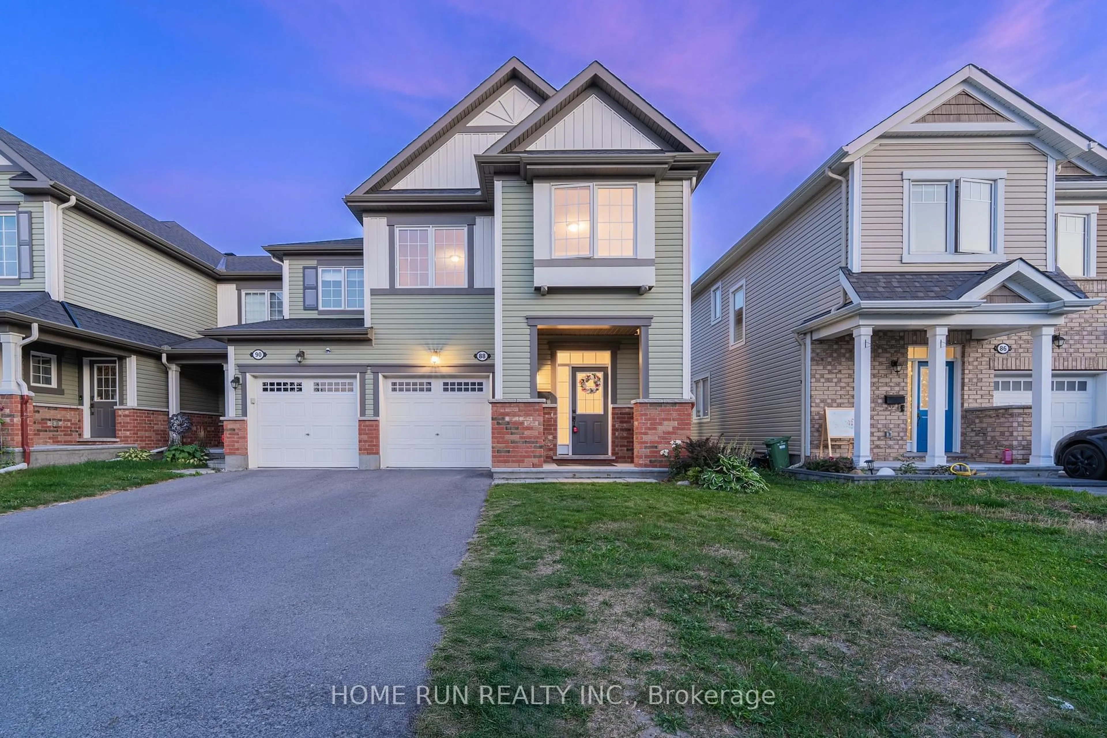 Home with vinyl exterior material, street for 88 Buffalograss Cres, Ottawa Ontario K2J 6H5