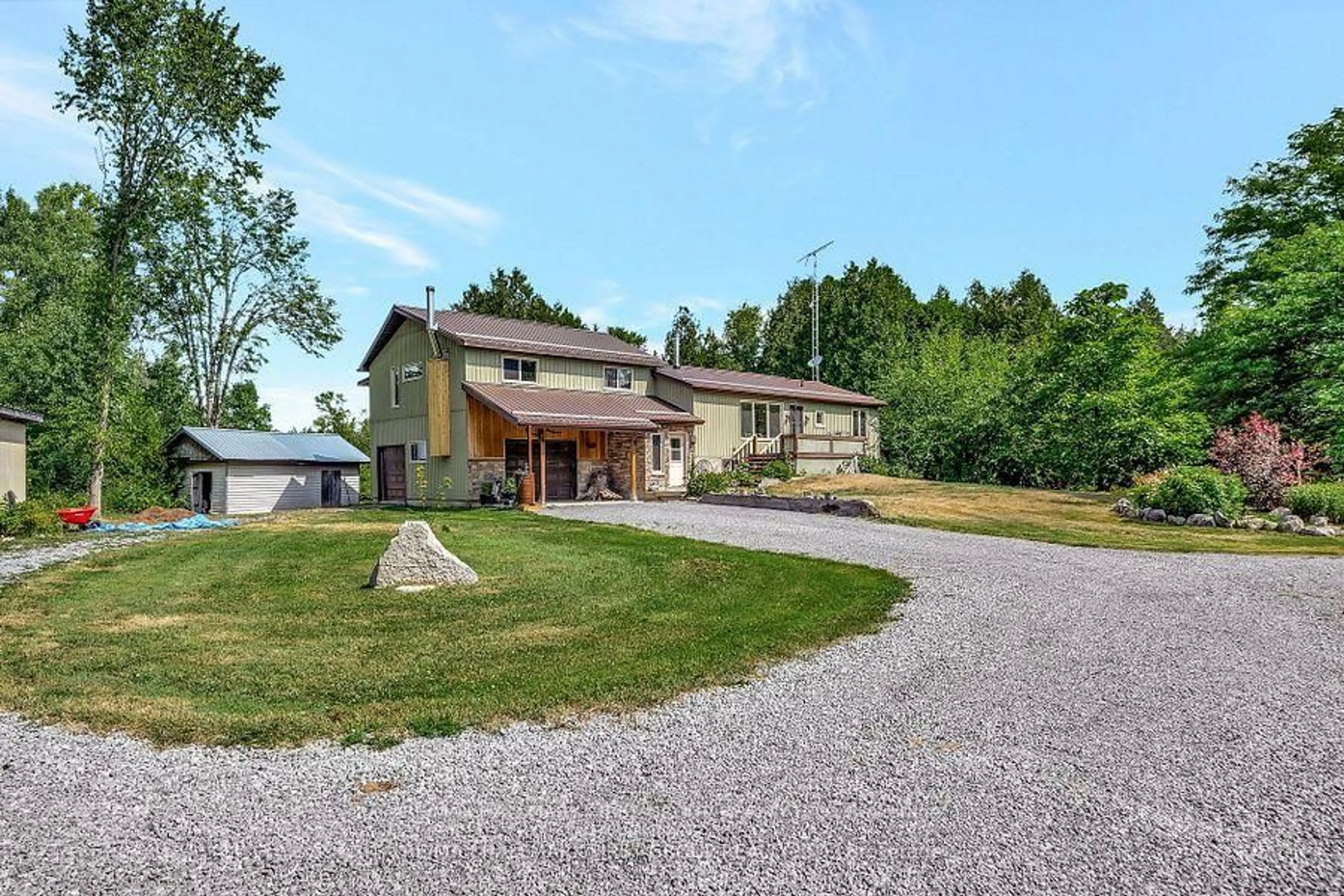 A pic from outside/outdoor area/front of a property/back of a property/a pic from drone, mountain view for 1503 Moneymore Rd, Belleville Ontario K0K 2Y0