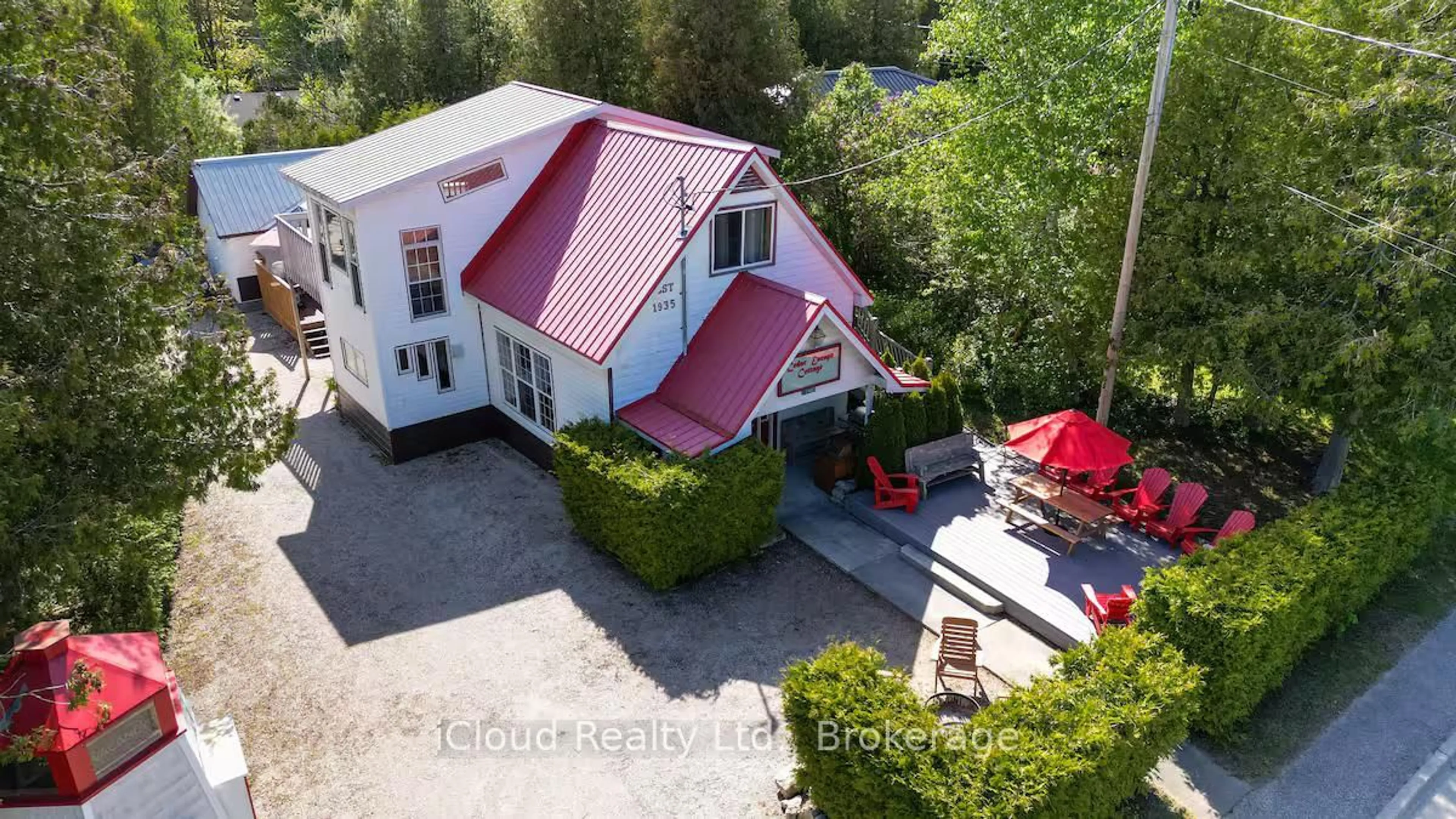 A pic from outside/outdoor area/front of a property/back of a property/a pic from drone, unknown for 7461 Hwy 6, Northern Bruce Peninsula Ontario N0H 2R0