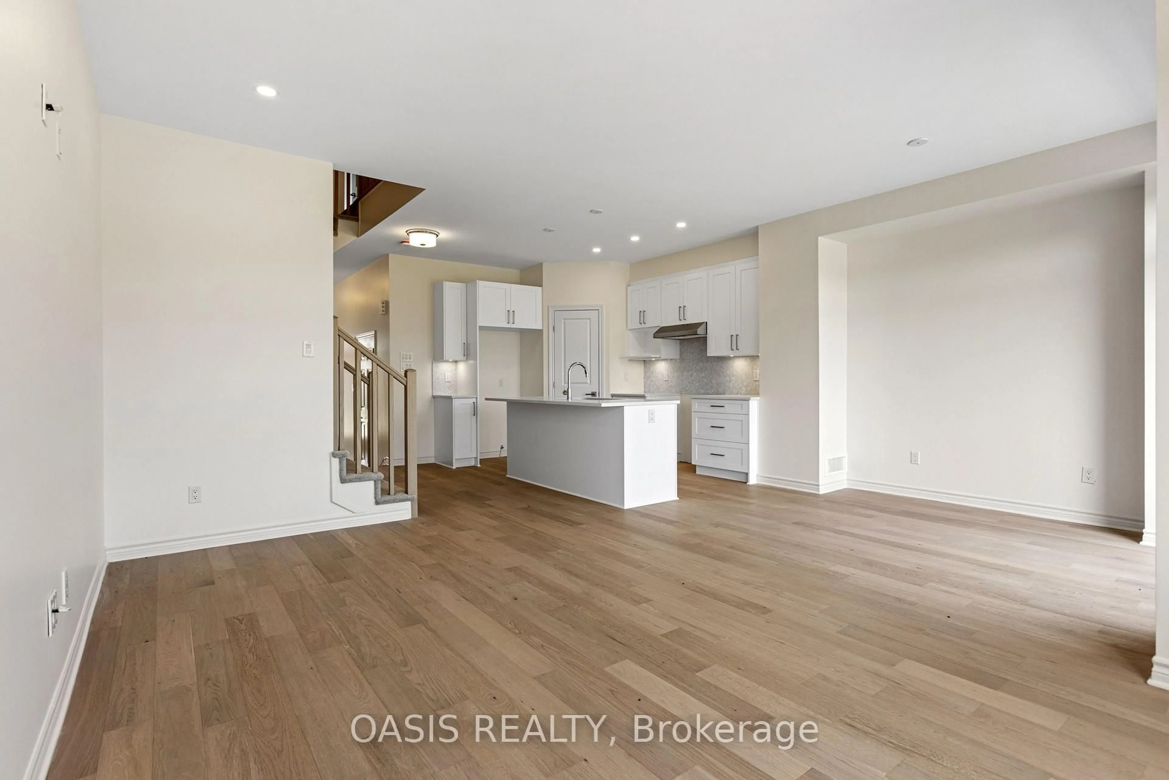 Open concept kitchen, wood/laminate floor for 794 Antonio Farley St, Orleans Ontario K4A 5N3