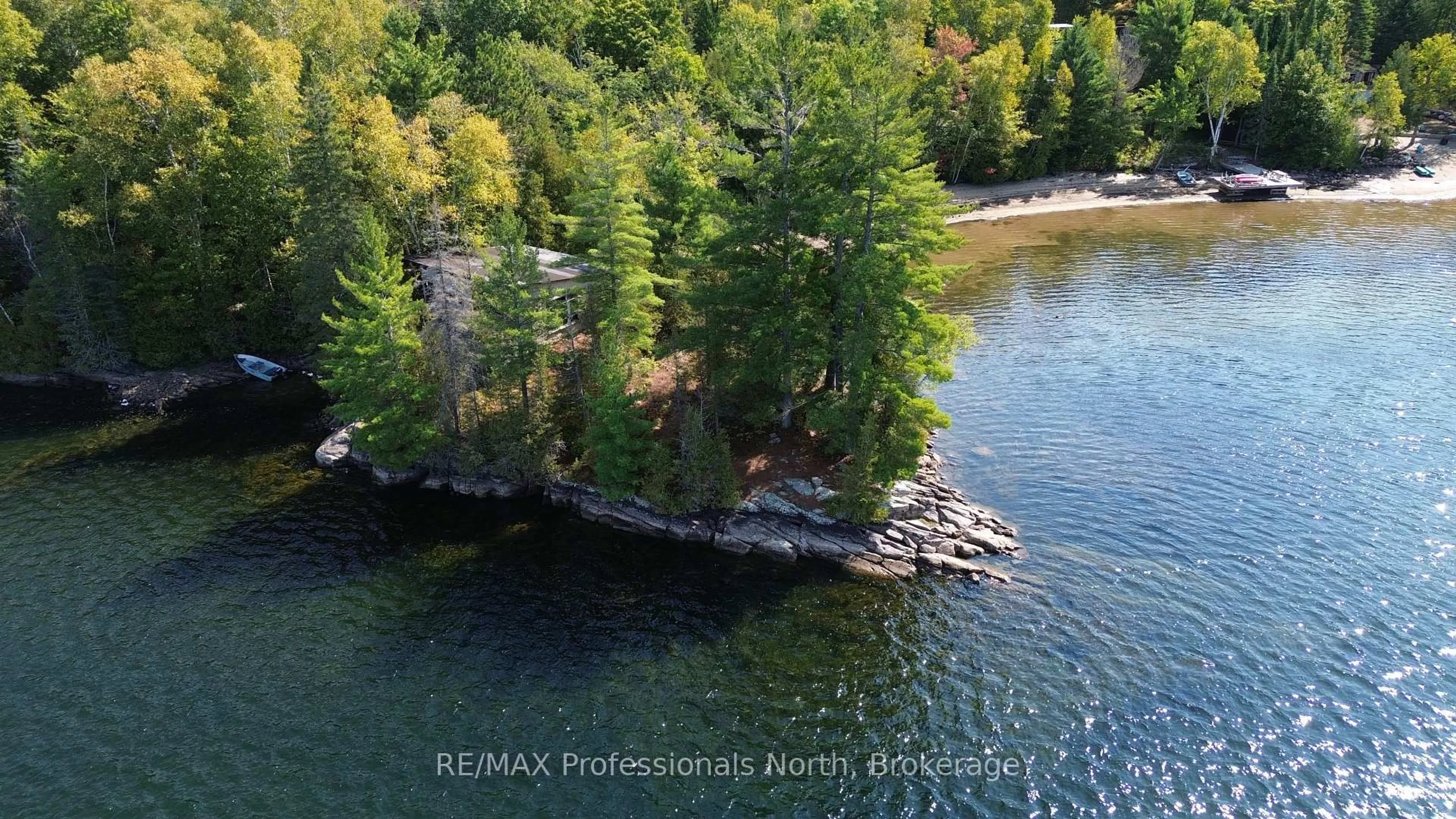 A pic from outside/outdoor area/front of a property/back of a property/a pic from drone, water/lake/river/ocean view for 10191 Farquhar South Shore, Dysart et al Ontario K0M 1S0