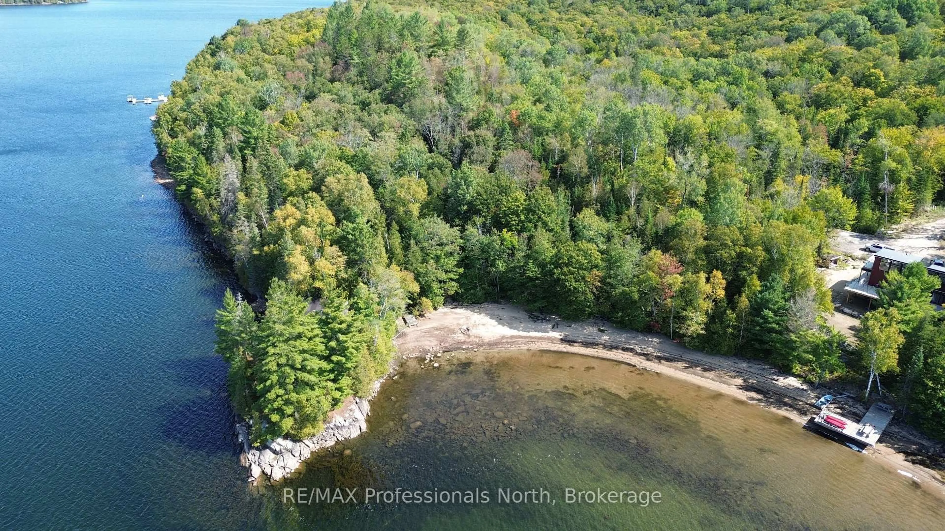 A pic from outside/outdoor area/front of a property/back of a property/a pic from drone, water/lake/river/ocean view for 10191 Farquhar South Shore, Dysart et al Ontario K0M 1S0
