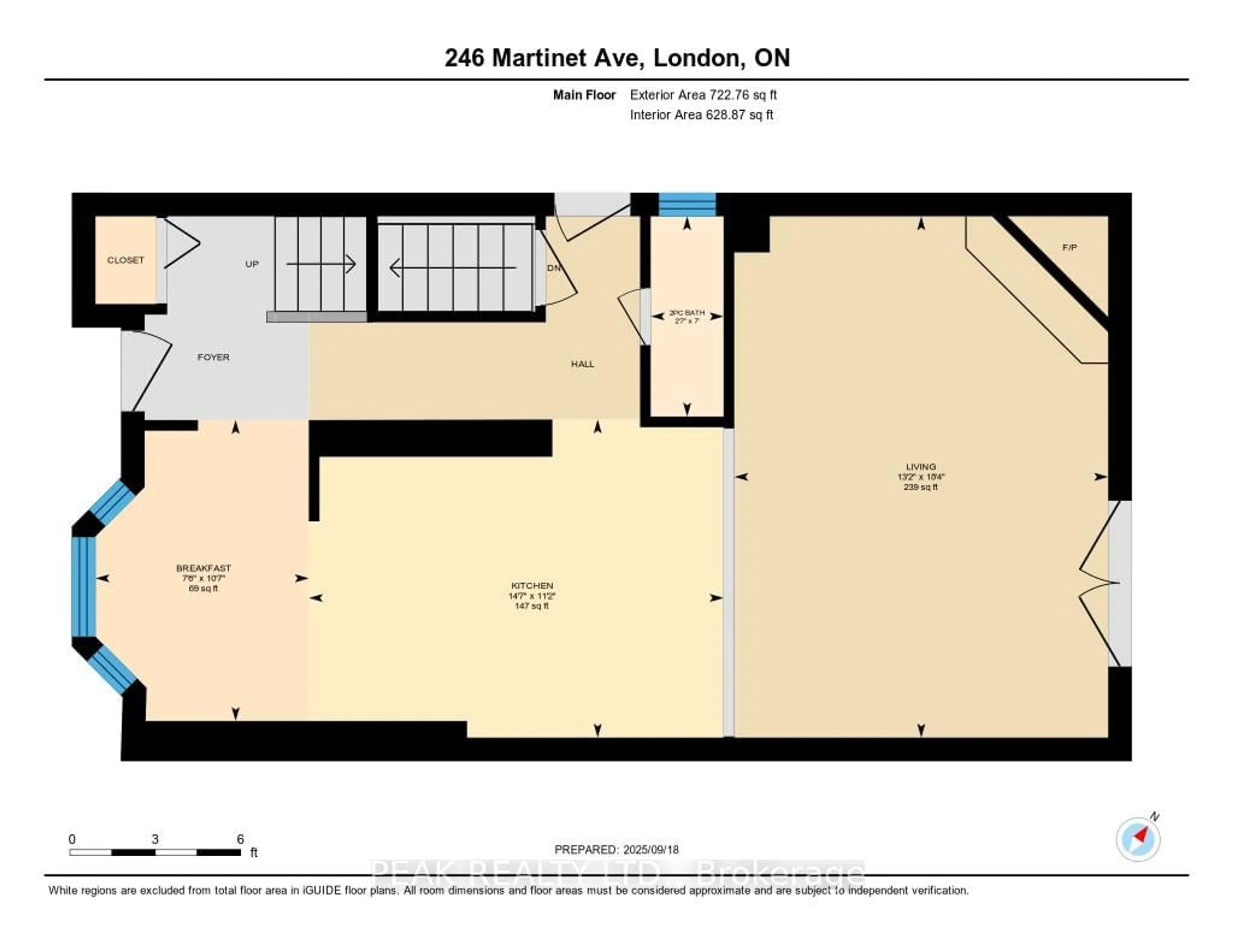Floor plan for 246 Martinet Ave, London East Ontario N5V 4B2