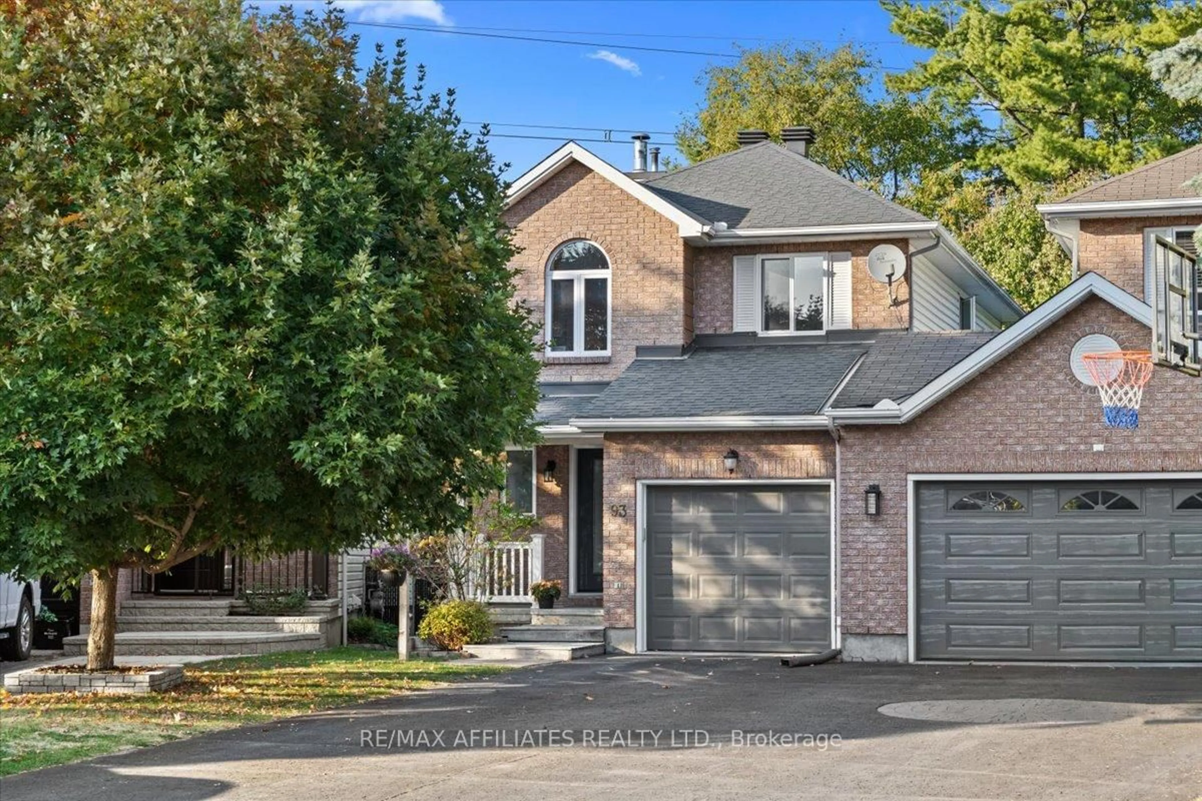 Home with brick exterior material, street for 93 Springcreek Cres, Ottawa Ontario K2M 2K8