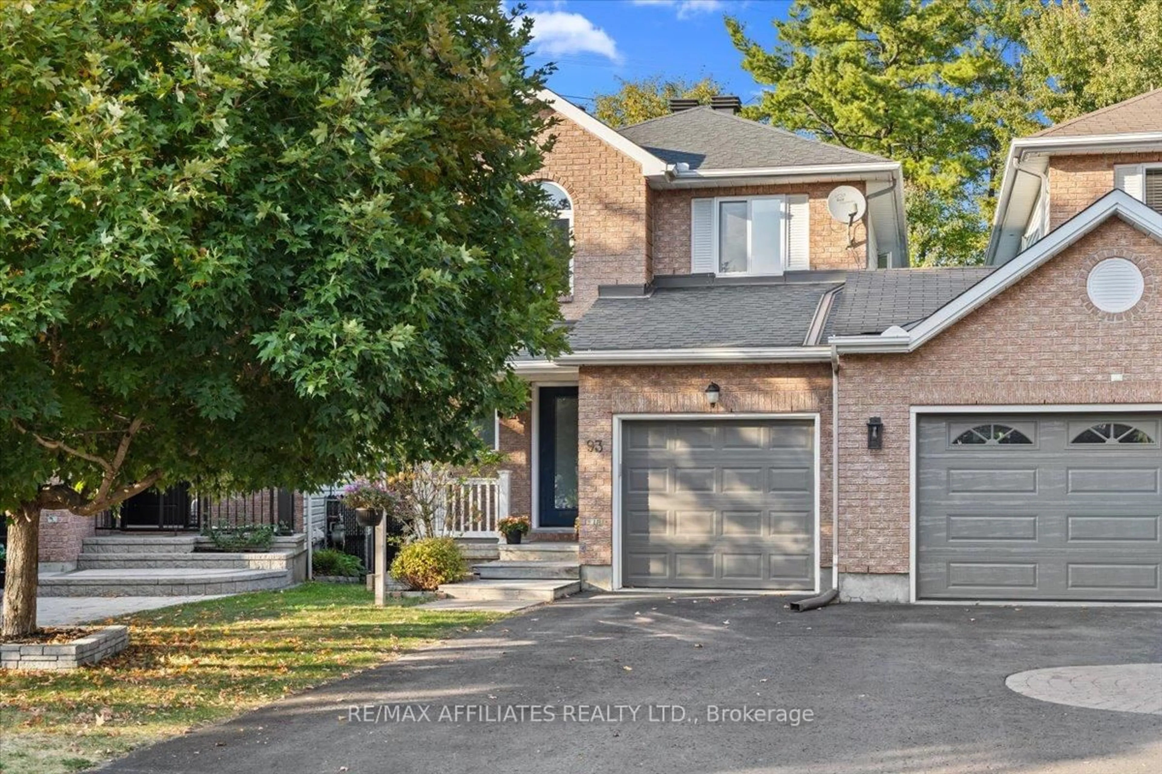 Home with brick exterior material, street for 93 Springcreek Cres, Ottawa Ontario K2M 2K8