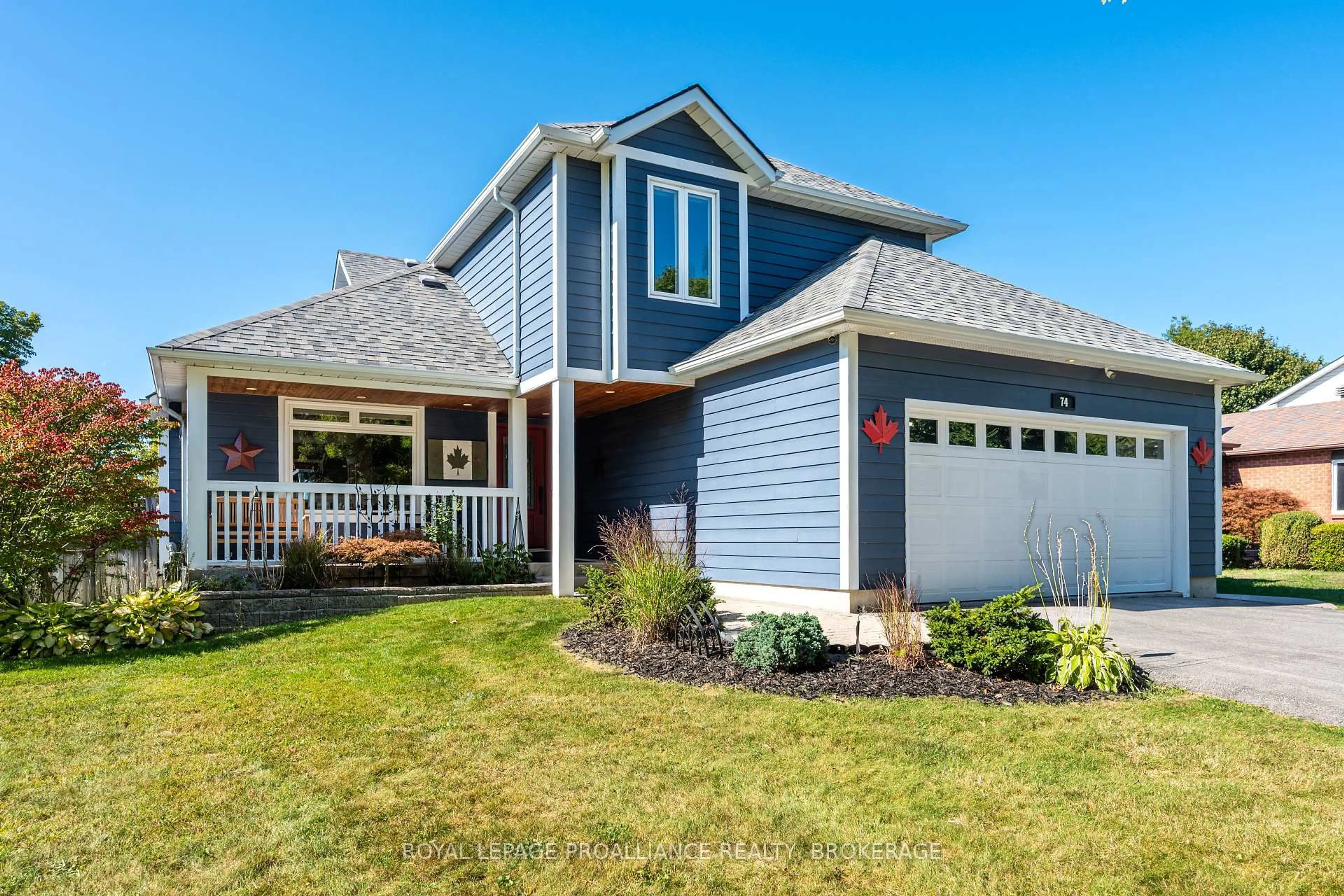 Home with vinyl exterior material, street for 74 Point St. Mark Dr, Kingston Ontario K7K 6X9