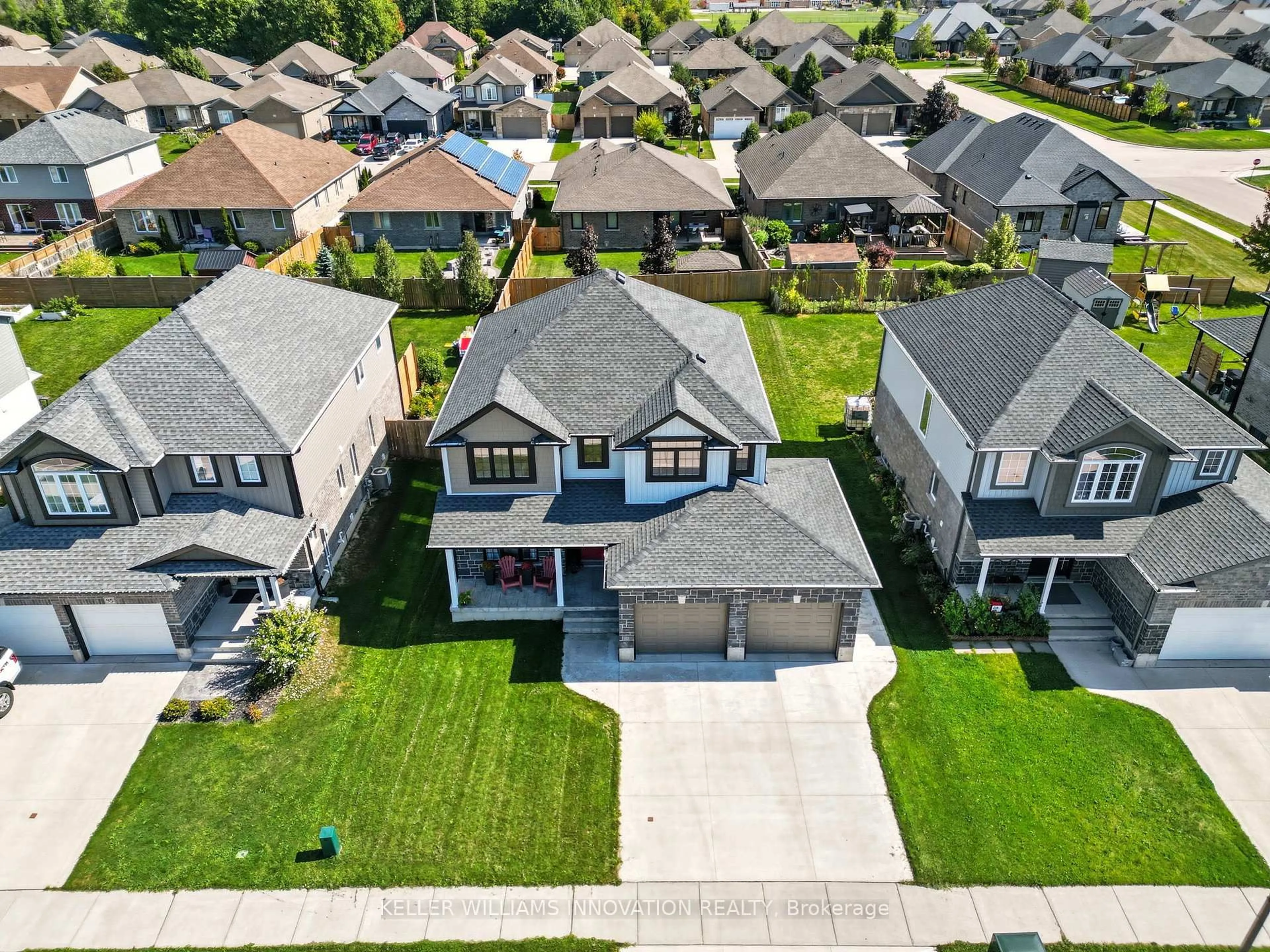 A pic from outside/outdoor area/front of a property/back of a property/a pic from drone, street for 97 Forbes Cres, North Perth Ontario N4W 0B8