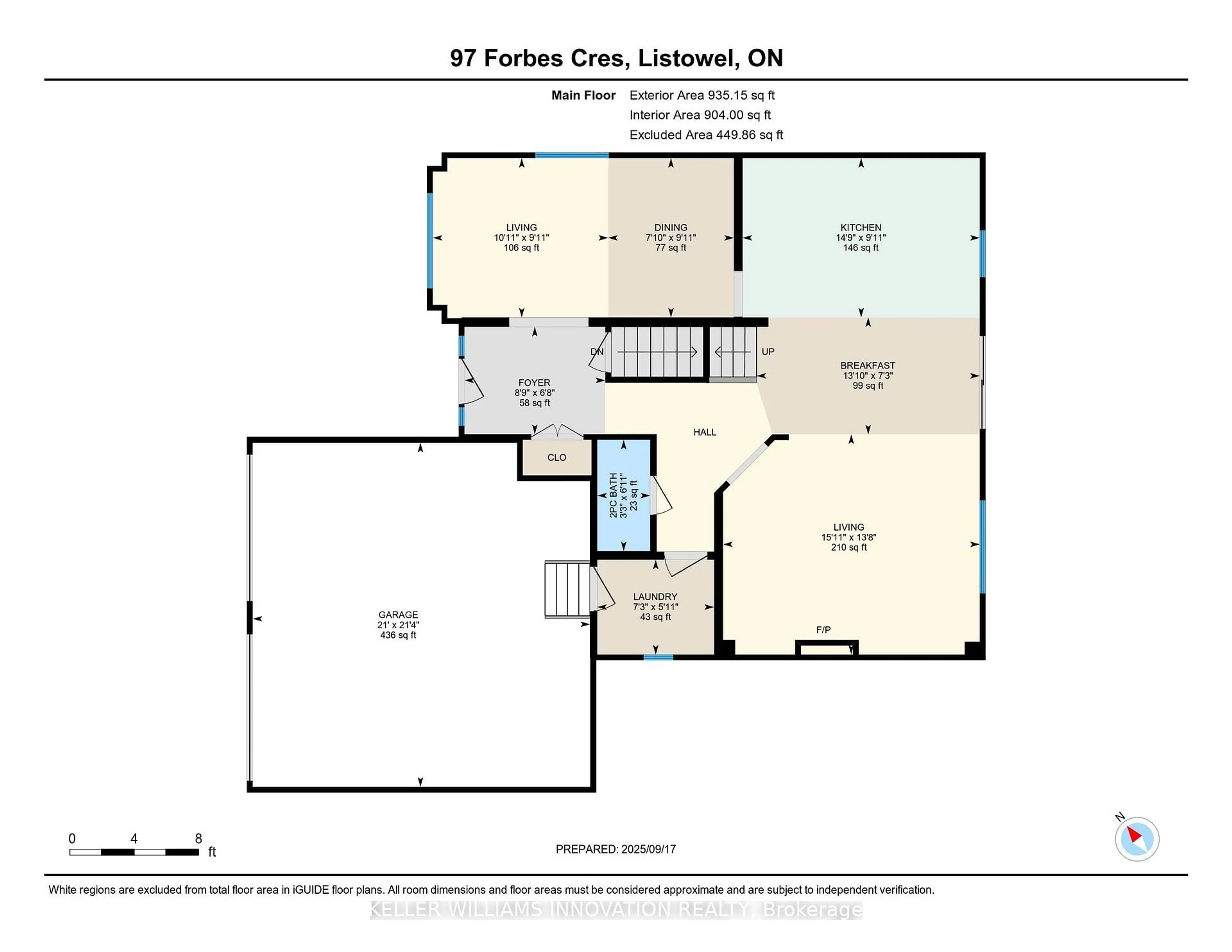 Floor plan for 97 Forbes Cres, North Perth Ontario N4W 0B8