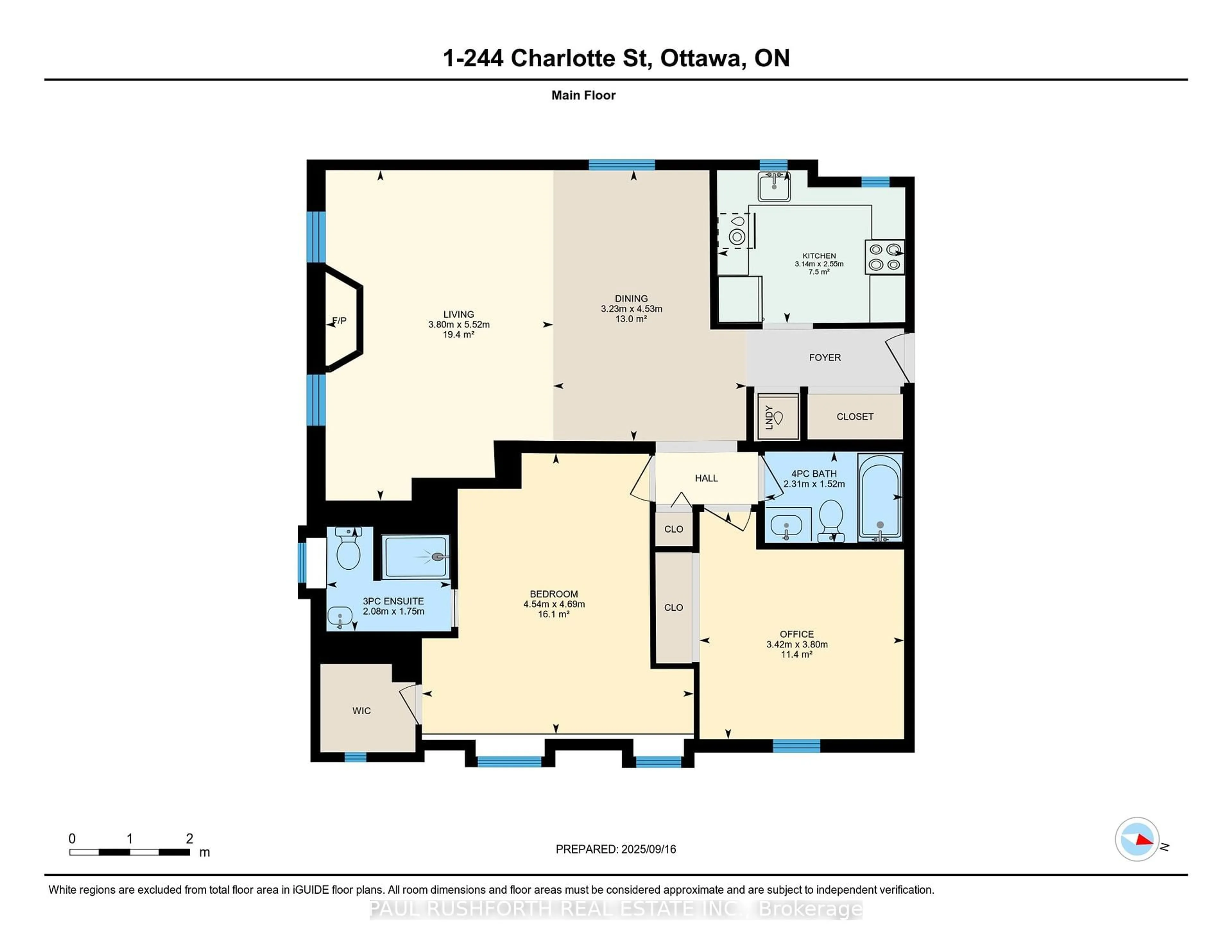Floor plan for 244 Charlotte St #1, Ottawa Ontario K1N 8L3